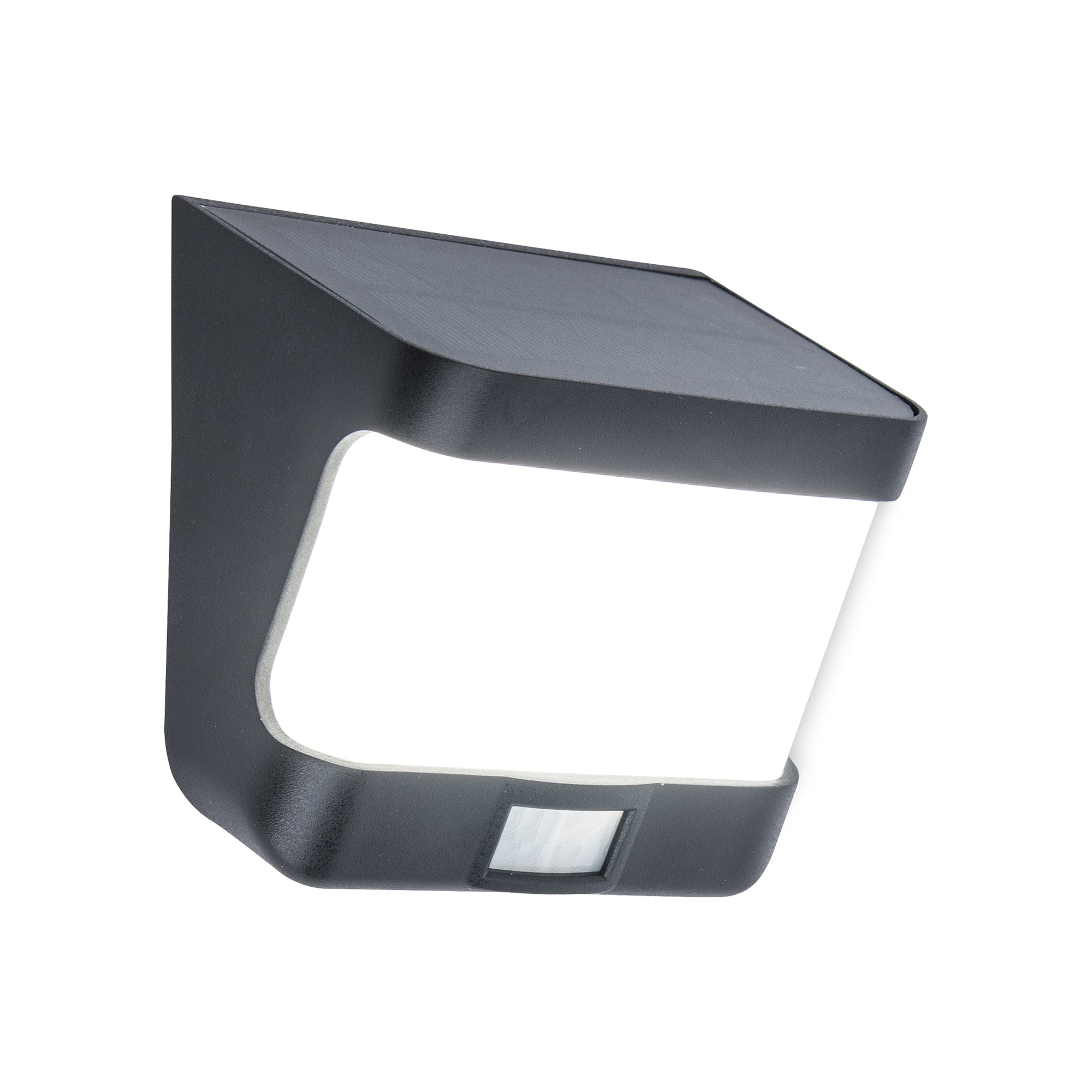 TRY LED solarna zidna svjetiljka, senzor pokreta, mat crna, 8W, 5000K, IP44, 118mm