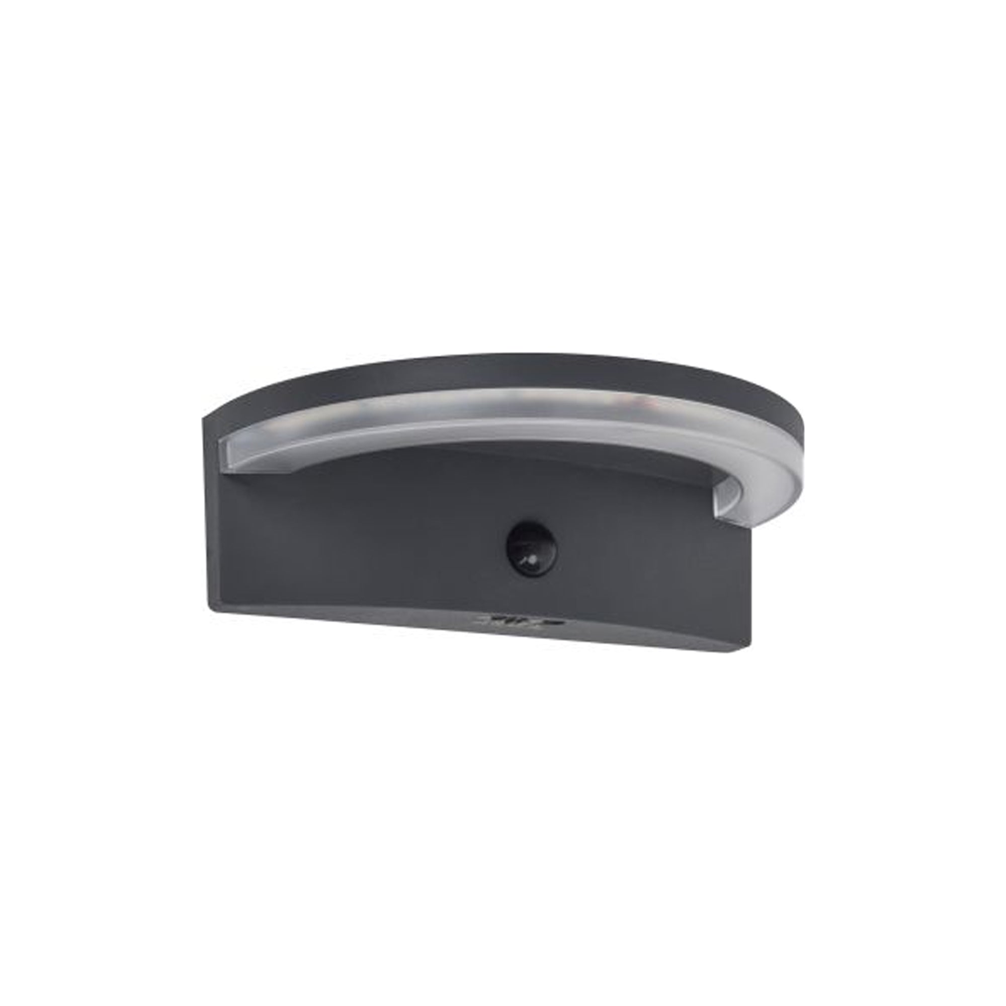 VYZOR LED solarna zidna svjetiljka, senzor pokreta, tamno siva, 7W, 4000K, IP44, 62mm