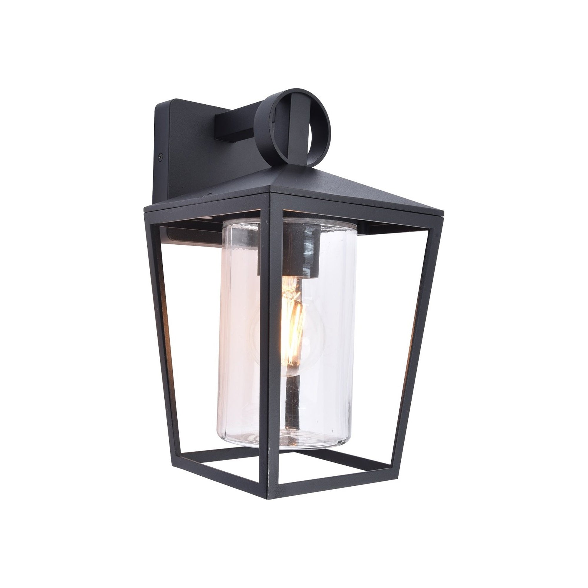 WEST wall lamp, matte black, 1xE27, IP44, 288mm