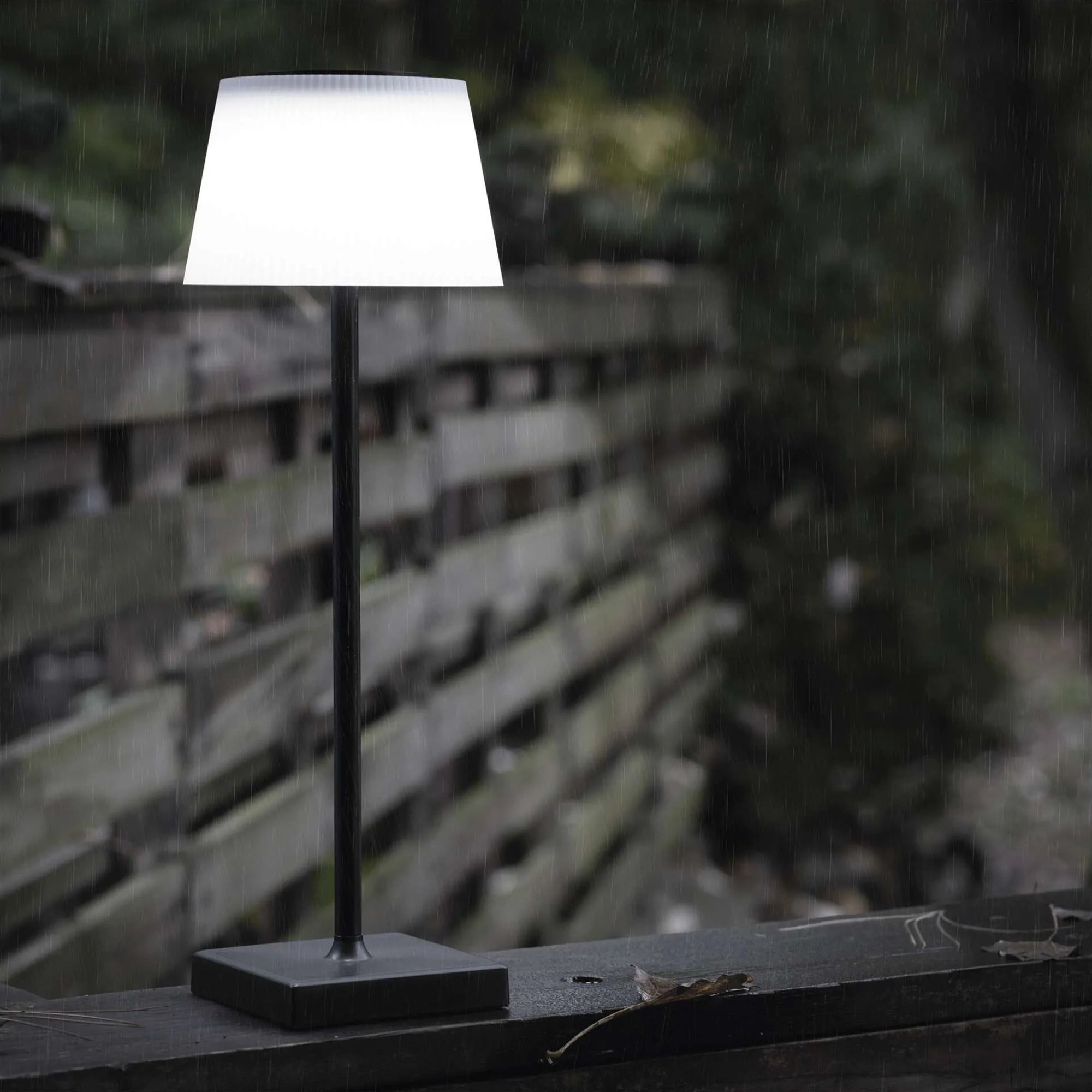KATIE LED stolna lampa, punjiva, crna, 4W, CCT, IP44, 385mm