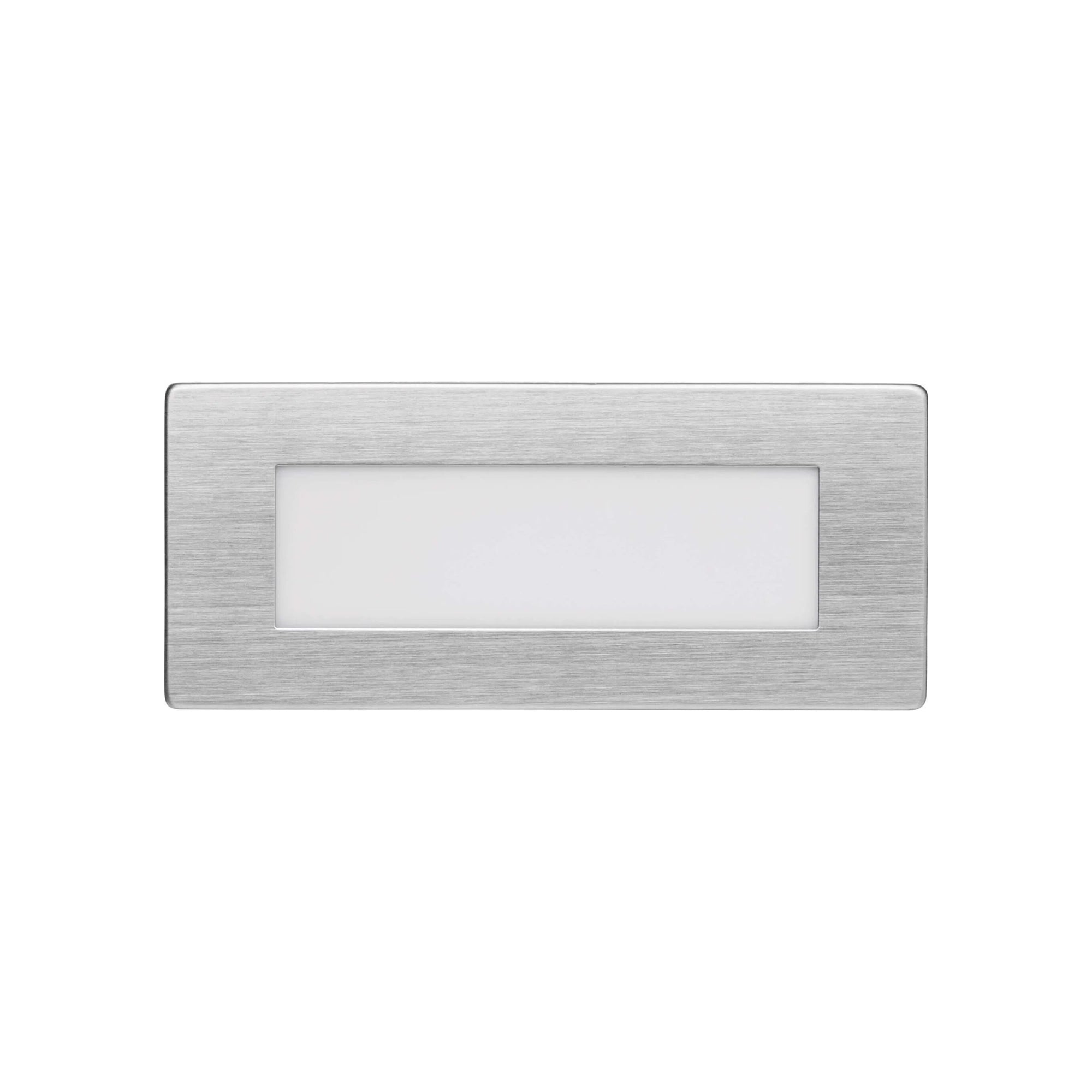 AMAL LED svjetlo za stepenice, ugradbeno, srebrno, 1.5W, 3000K, IP65, 53mm