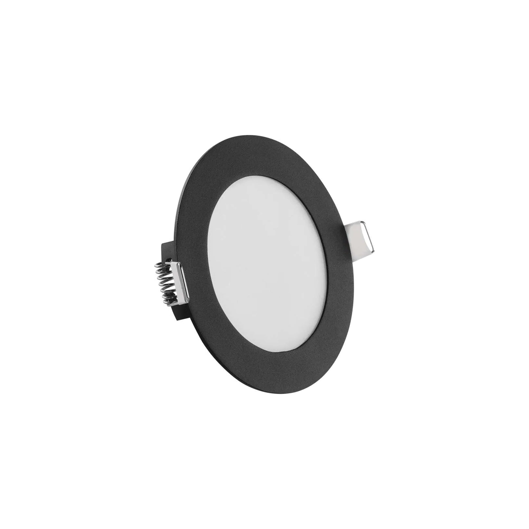 NEXXO LED panel recessed, round, black, 7W, CCT