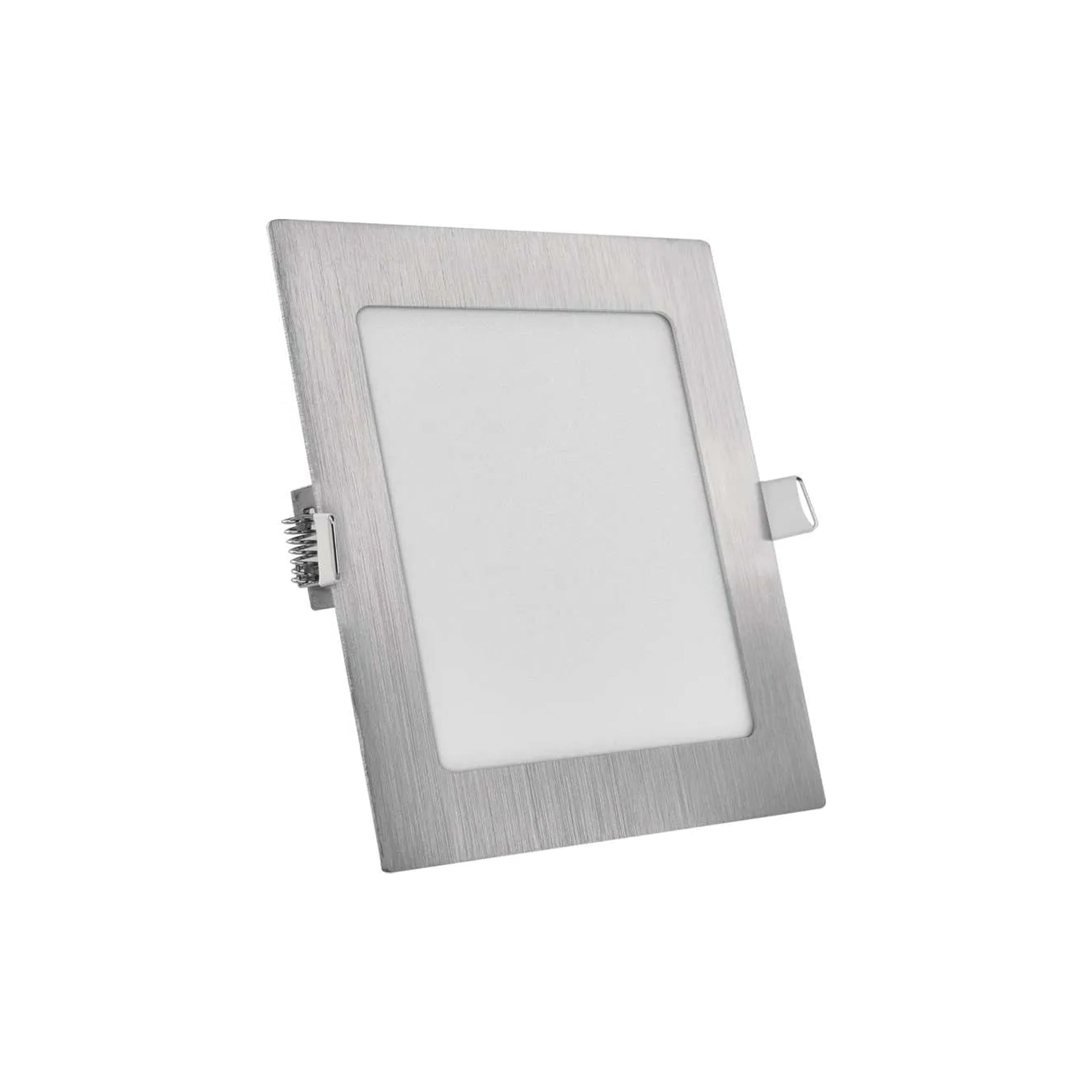 NEXXO LED panel recessed, square, brushed nickel, 12.5W, CCT