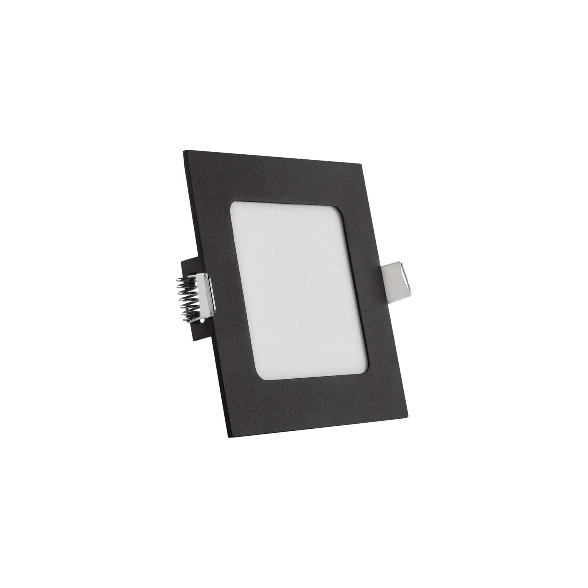 NEXXO LED panel recessed, square, black, 7W, CCT