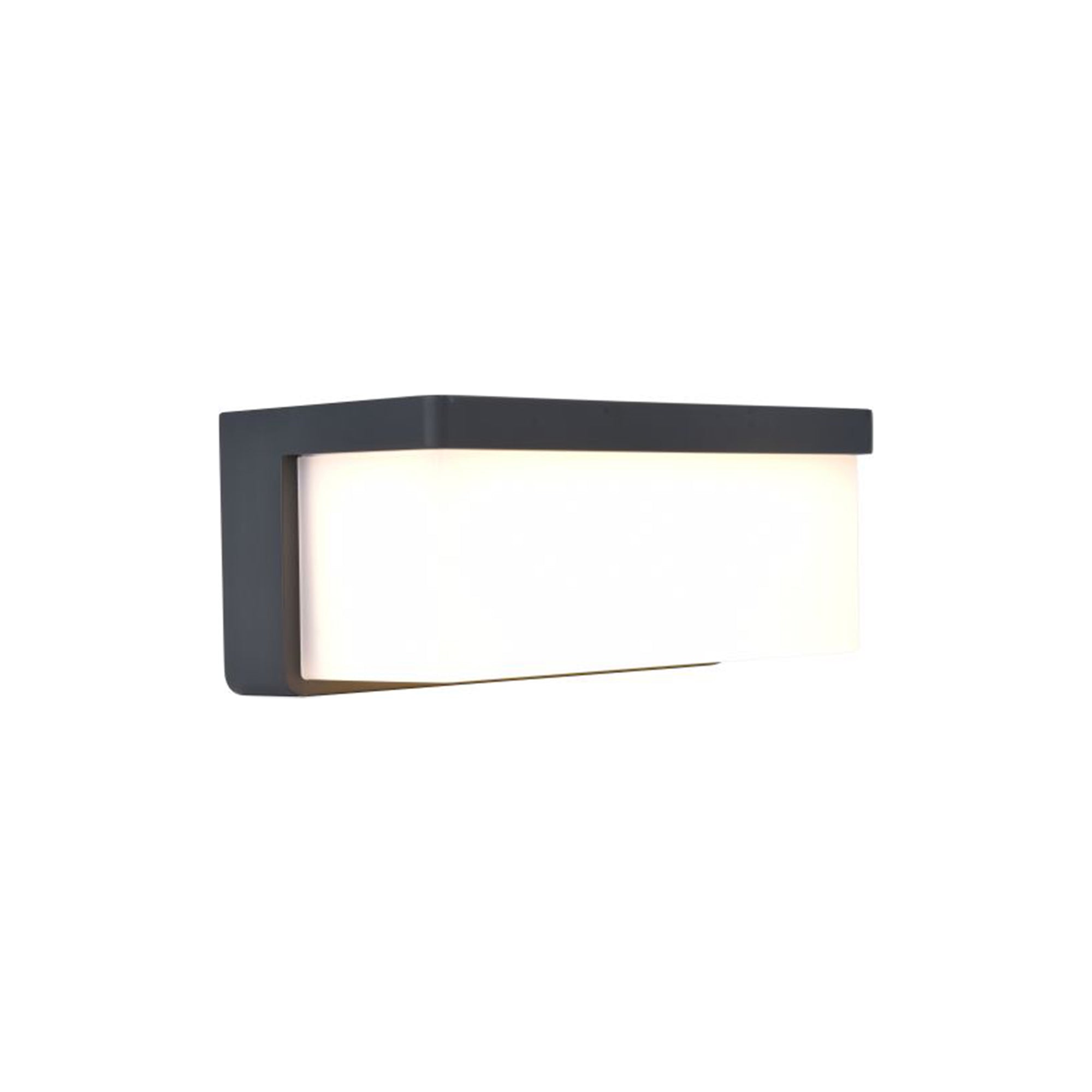 ZELNA LED solarna zidna svjetiljka, hibridna, tamno siva, 9W, 3000K, IP44, 85mm