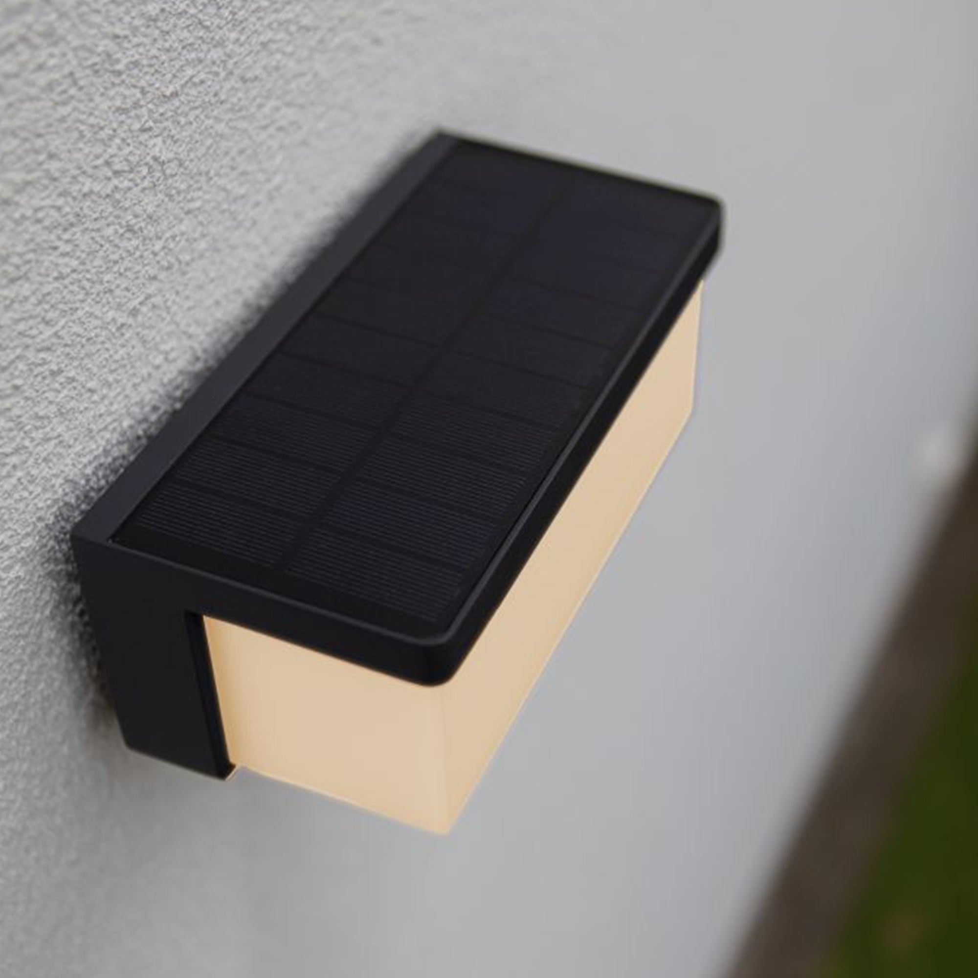 ZELNA LED solarna zidna svjetiljka, hibridna, tamno siva, 9W, 3000K, IP44, 85mm