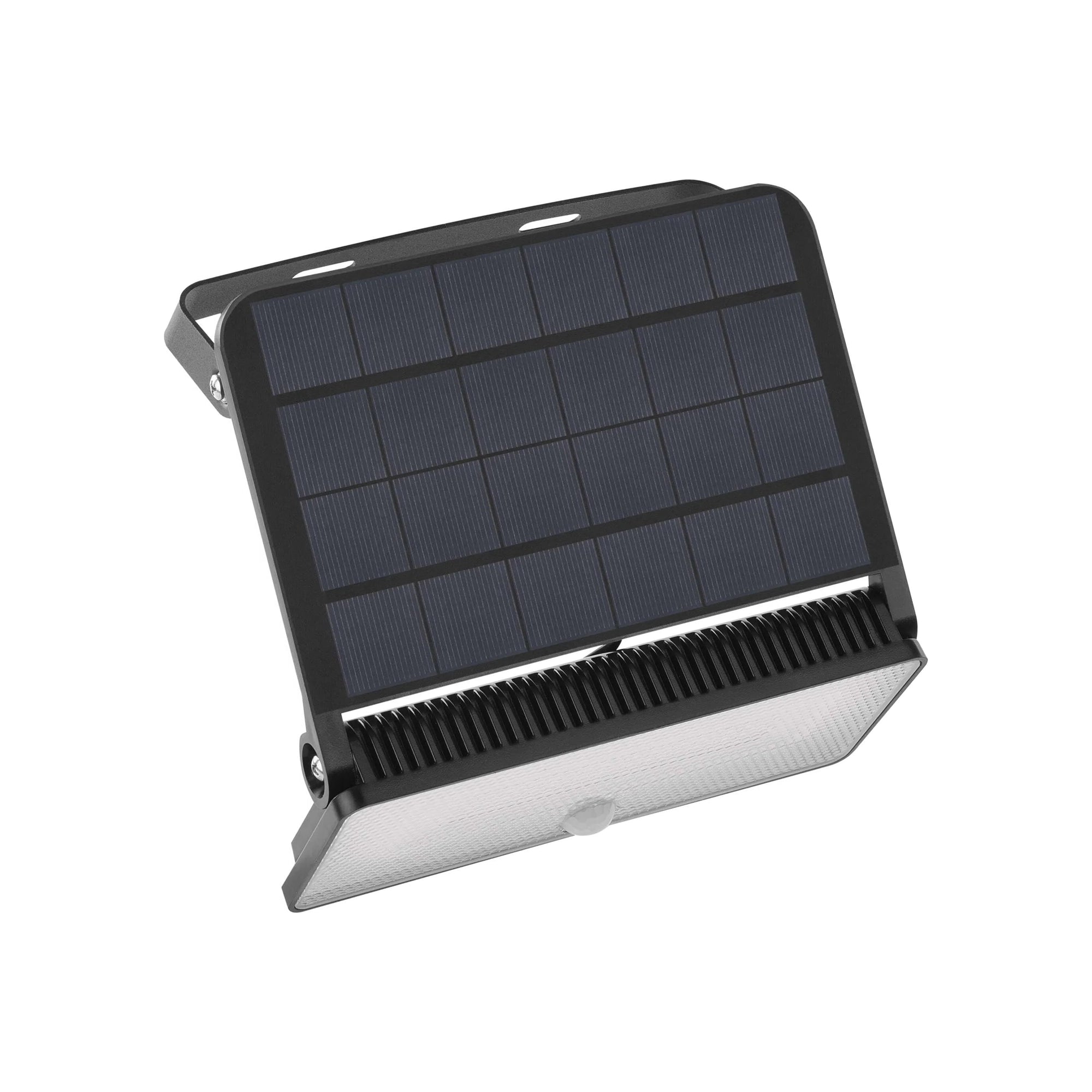 LED solarni reflektor SOLO L, senzor pokreta, crni, 4000K, IP54