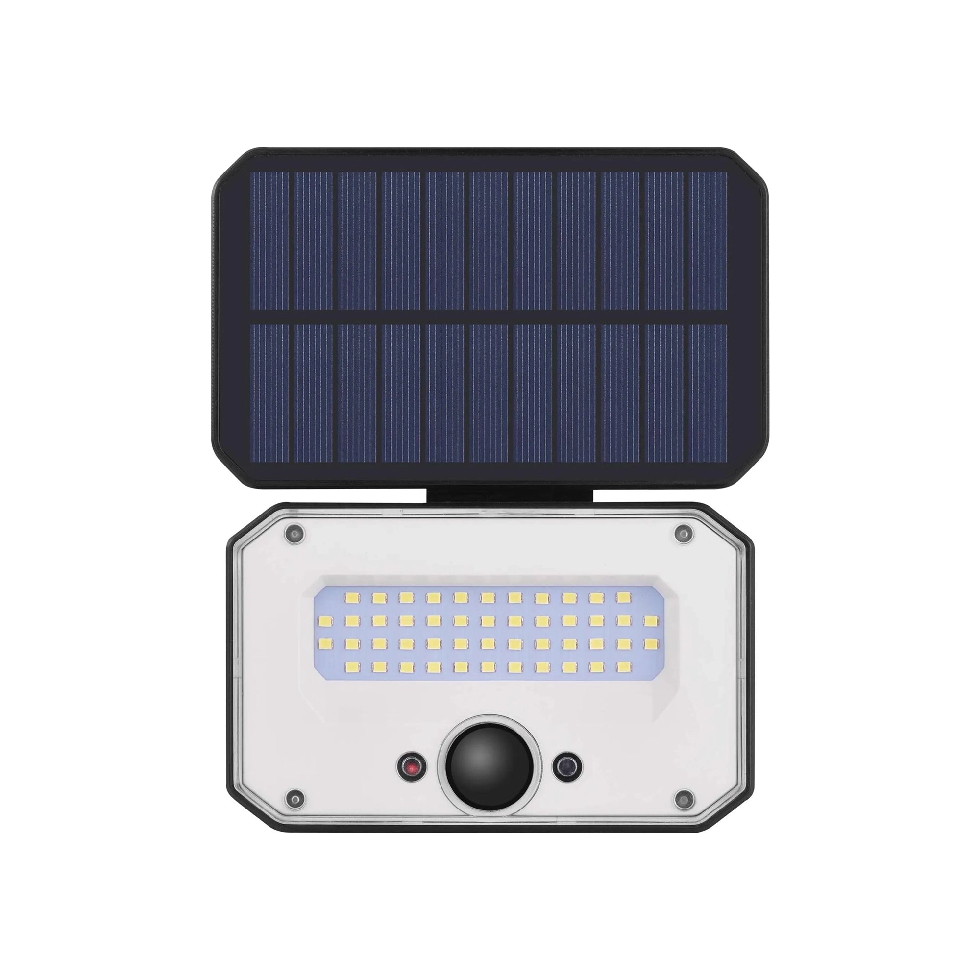 LED solarni reflektor SPILO, s daljinskim, senzor pokreta, crni, 3000K, IP54