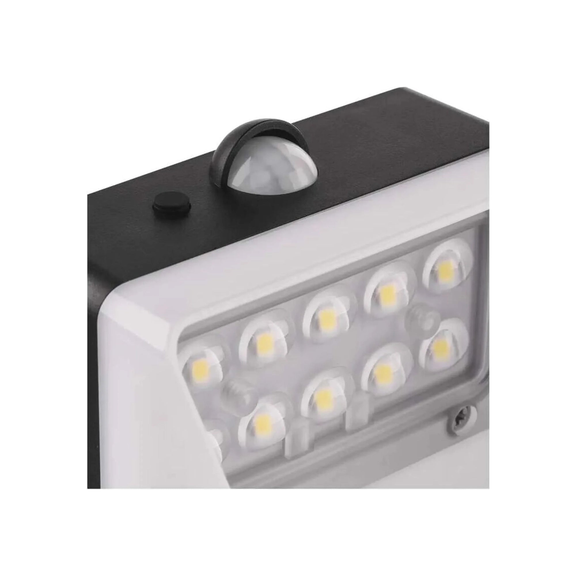 LUNIS LED solarna zidna svjetiljka, senzor pokreta, crna, 4000K, IP65, 138mm