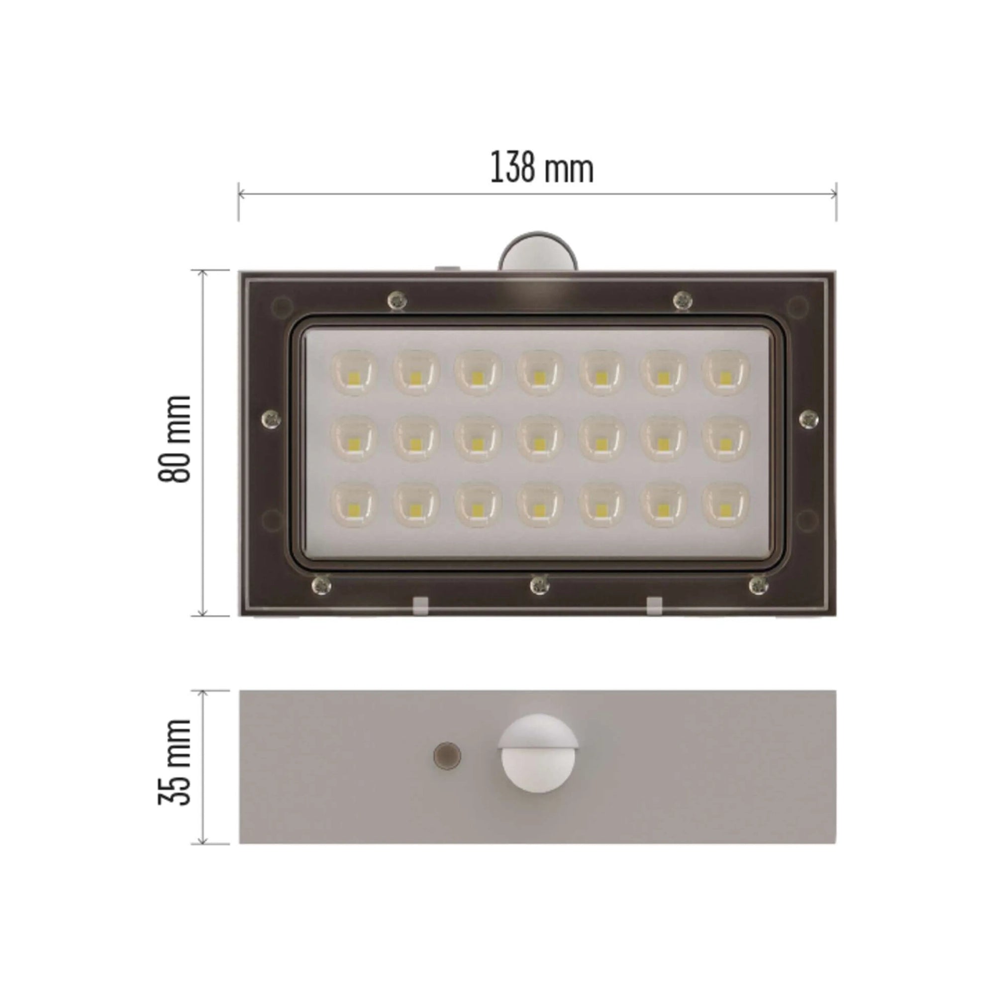 BRIXO LED solarna zidna svjetiljka, senzor pokreta, bijela, 4000K, IP65, 35mm