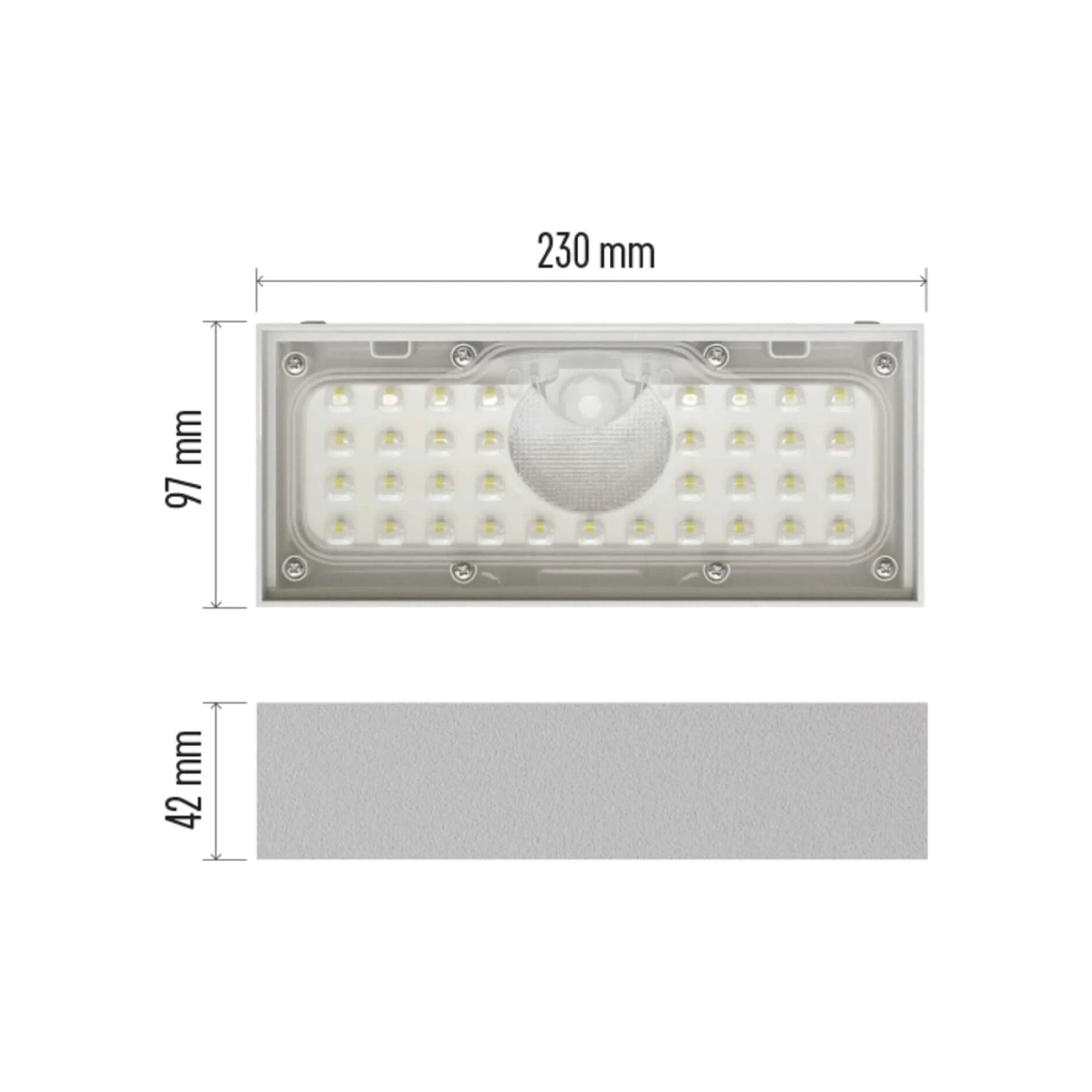 BRIXO LED solarna zidna svjetiljka, senzor pokreta, bijela, 4000K, IP65, 42mm