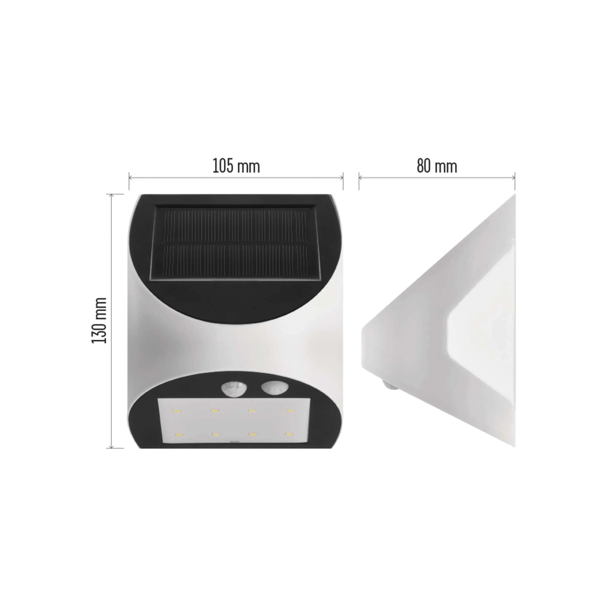 LUMI LED solarna zidna svjetiljka, senzor pokreta, bijela, 4000K, IP54, 130mm