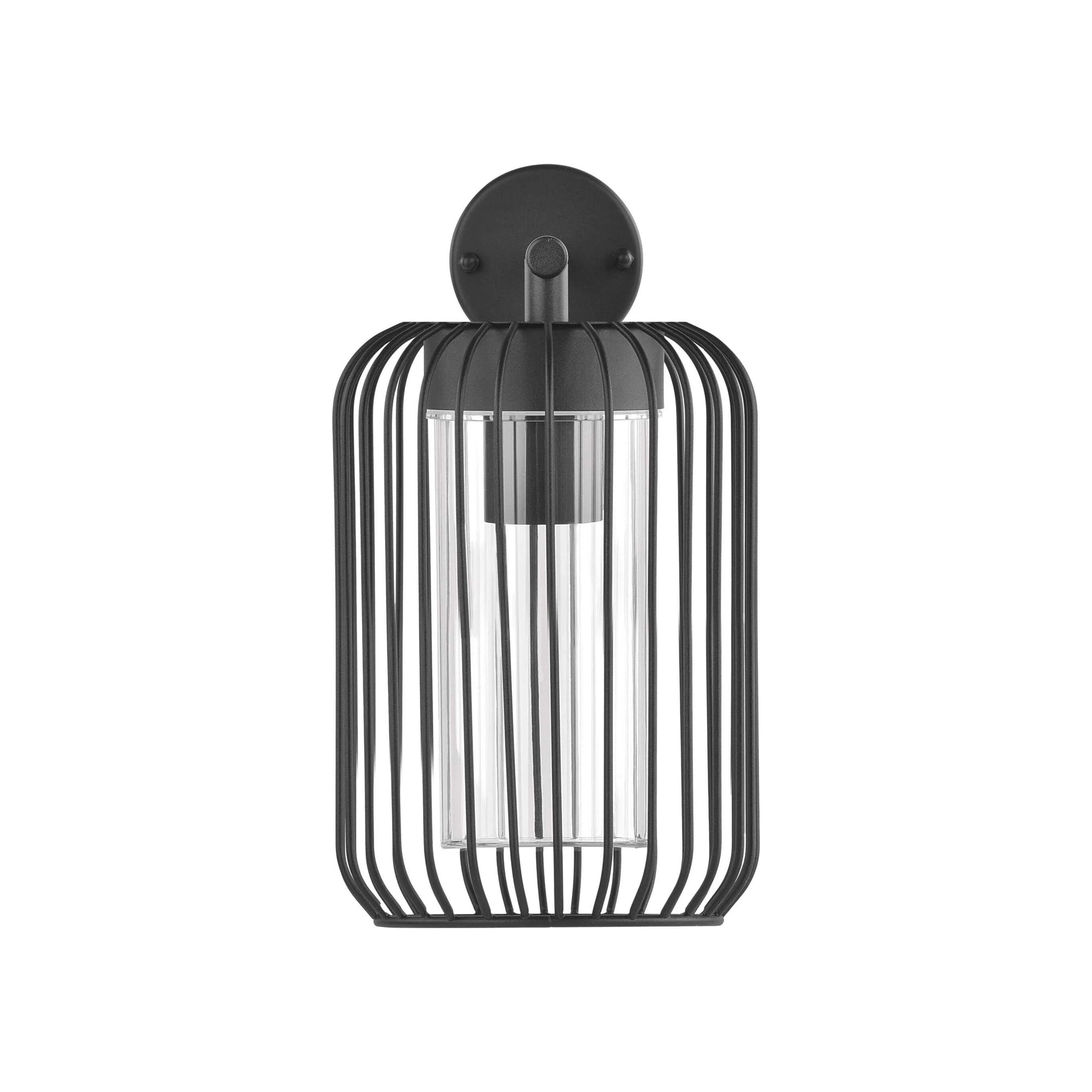 SALVIA wall lamp, black, 1xE27, IP44, 285mm