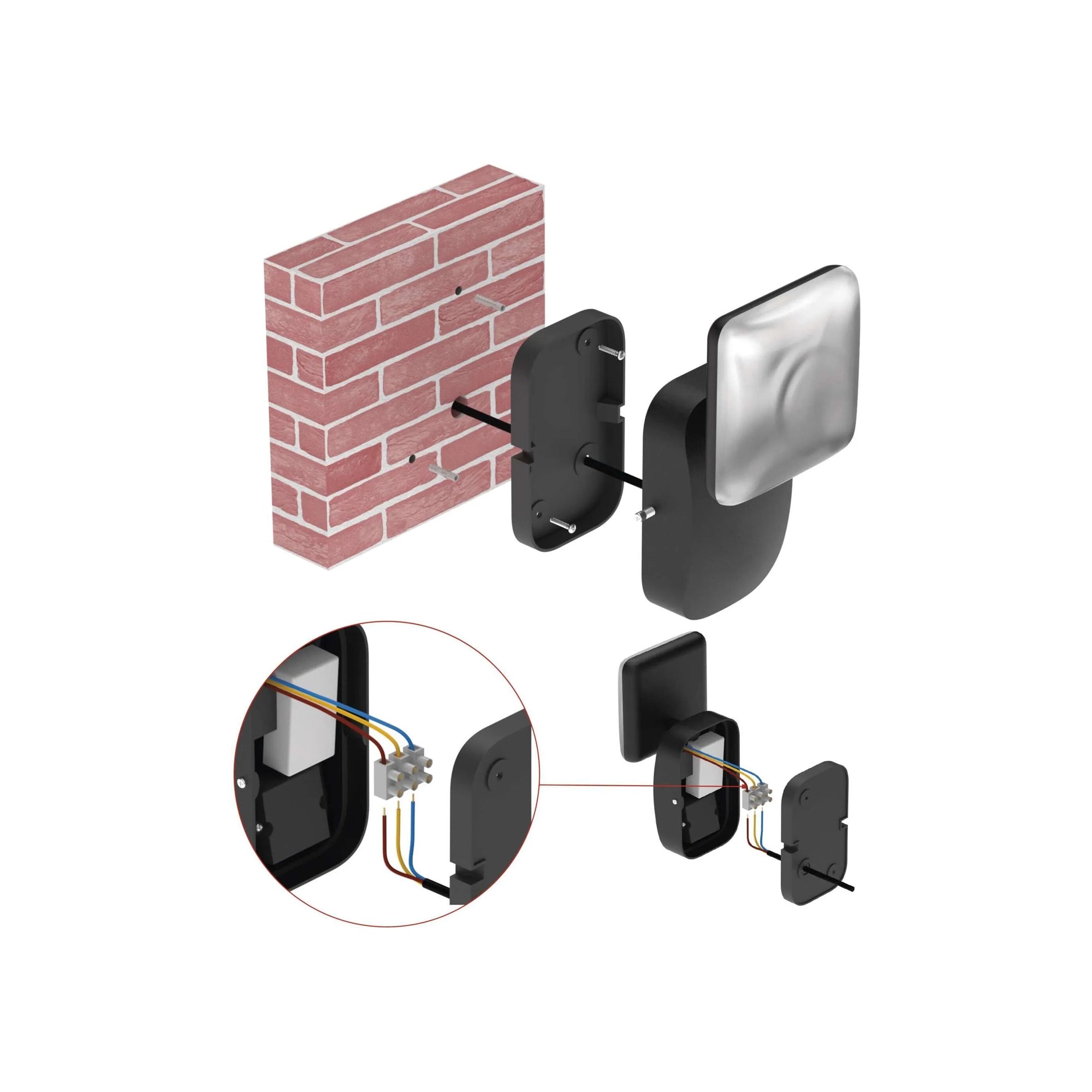 NIKA LED zidna svjetiljka, antracit, 12.5W, 3000K, IP44, 200mm