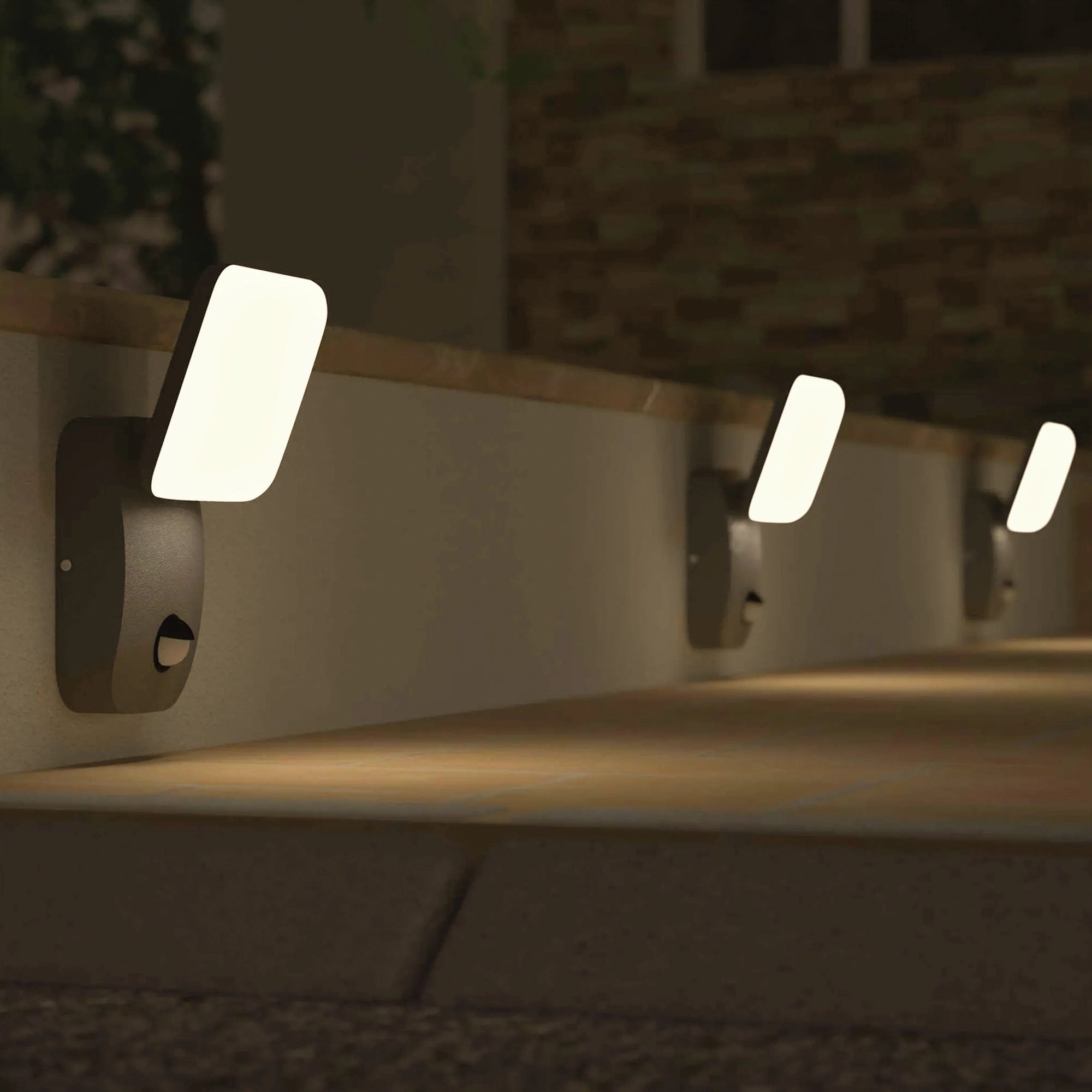 NIKA LED zidna svjetiljka, senzor pokreta, antracit, 12.8W, 3000K, IP44, 200mm