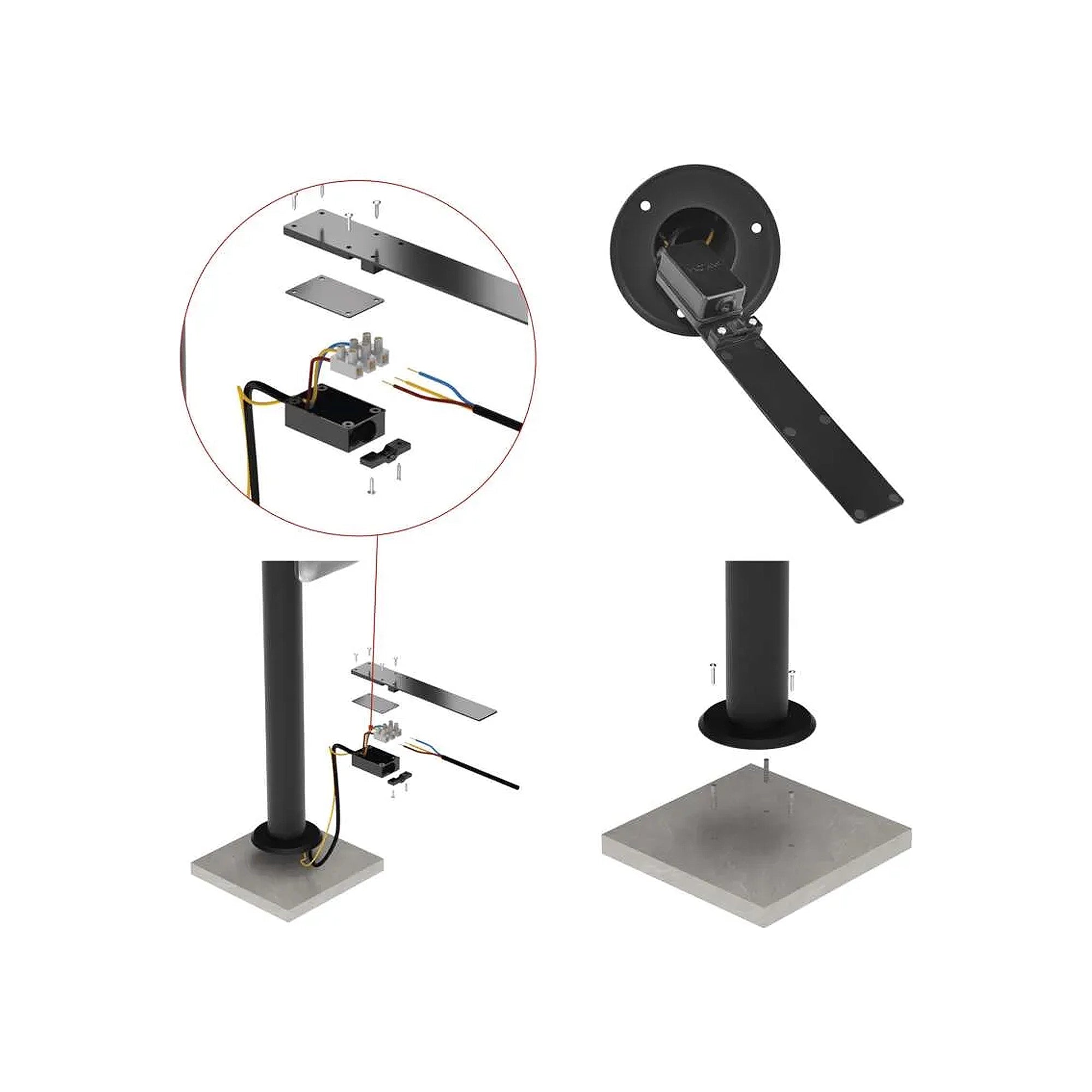 NIKA LED vrtna svjetiljka, antracit, 12.5W, 3000K, IP44, 800mm