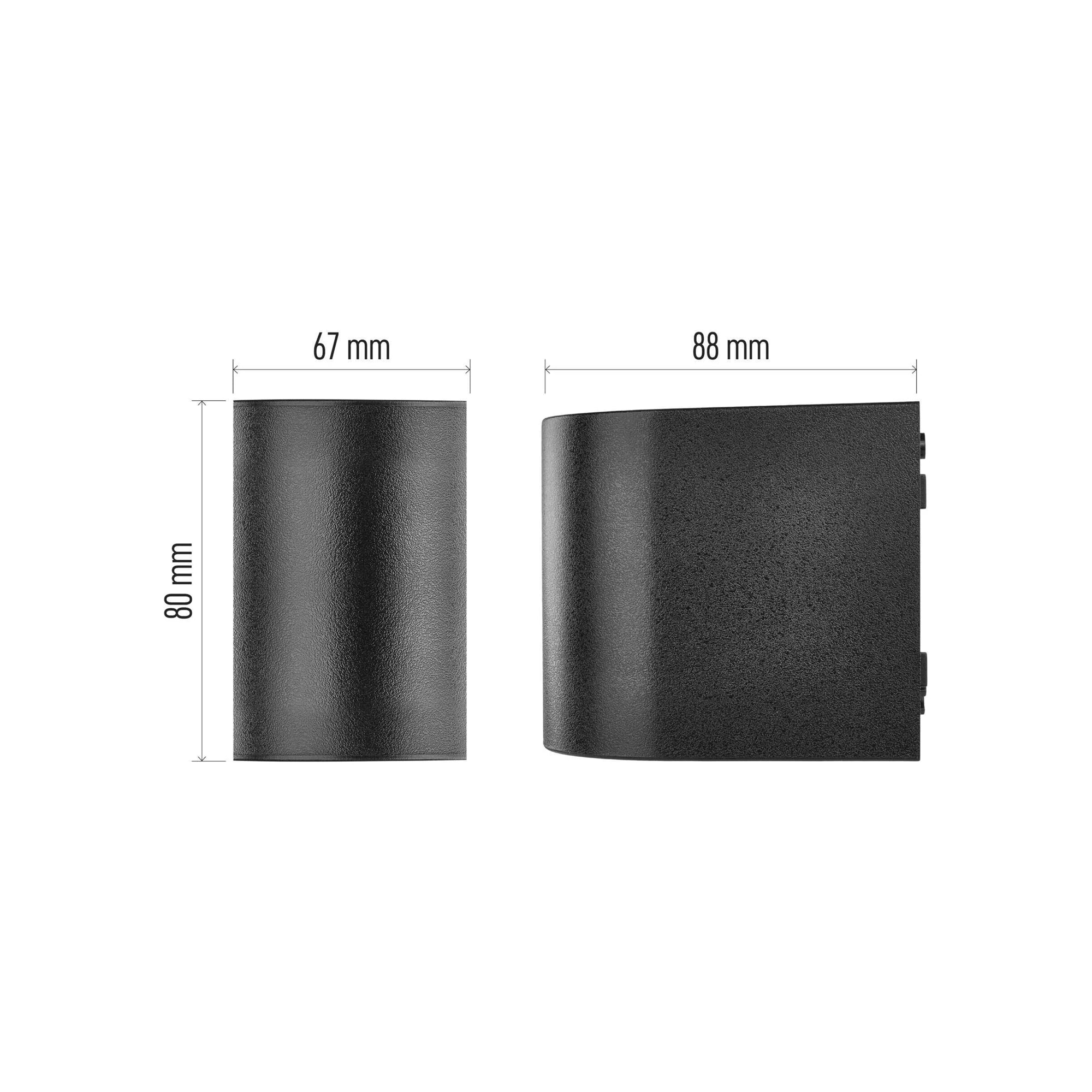 OCULUS zidna svjetiljka, crna, 1xGU10, IP44, 80mm
