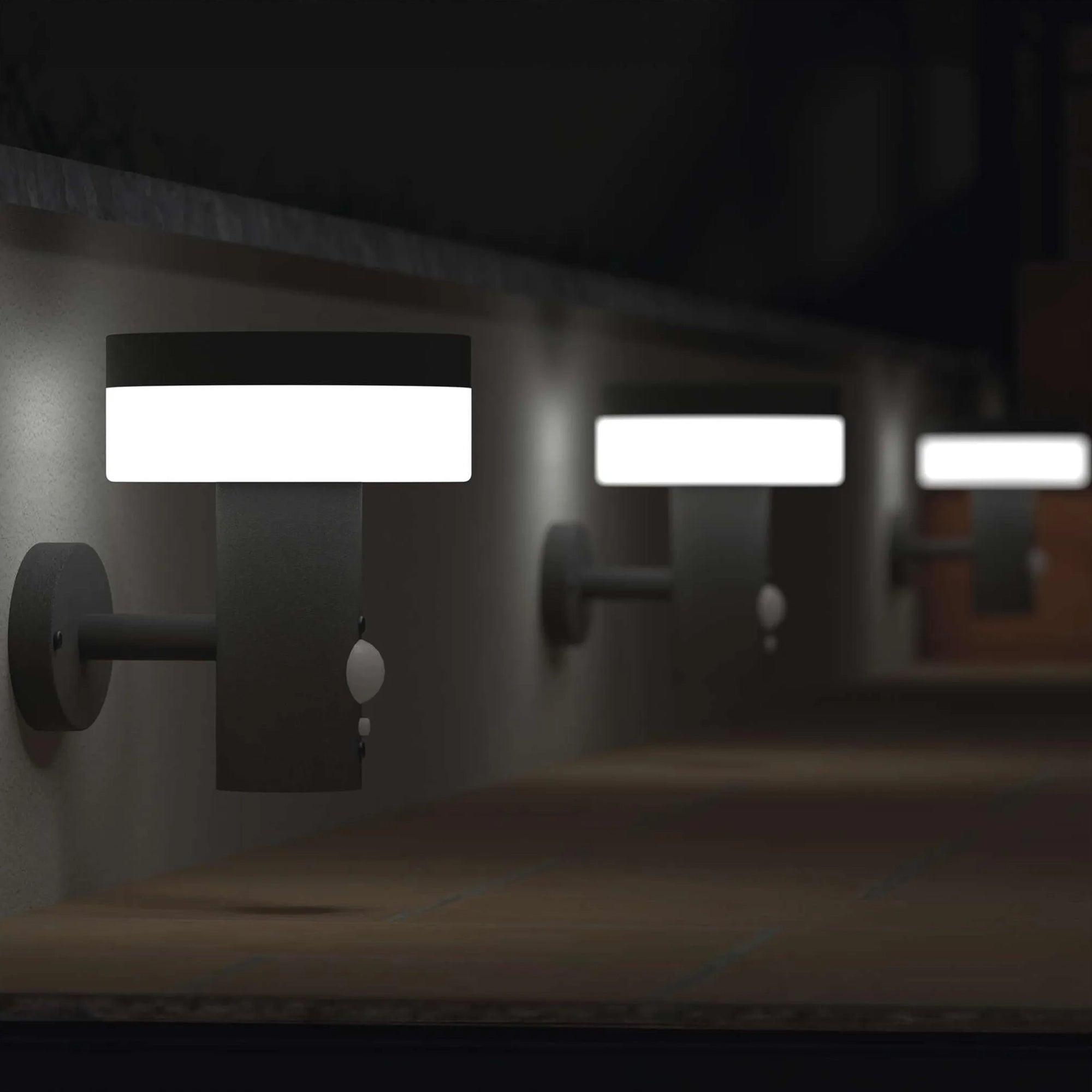 TERION LED solarna zidna svjetiljka, senzor pokreta, antracit, 2W, 3000K, IP44, 146mm