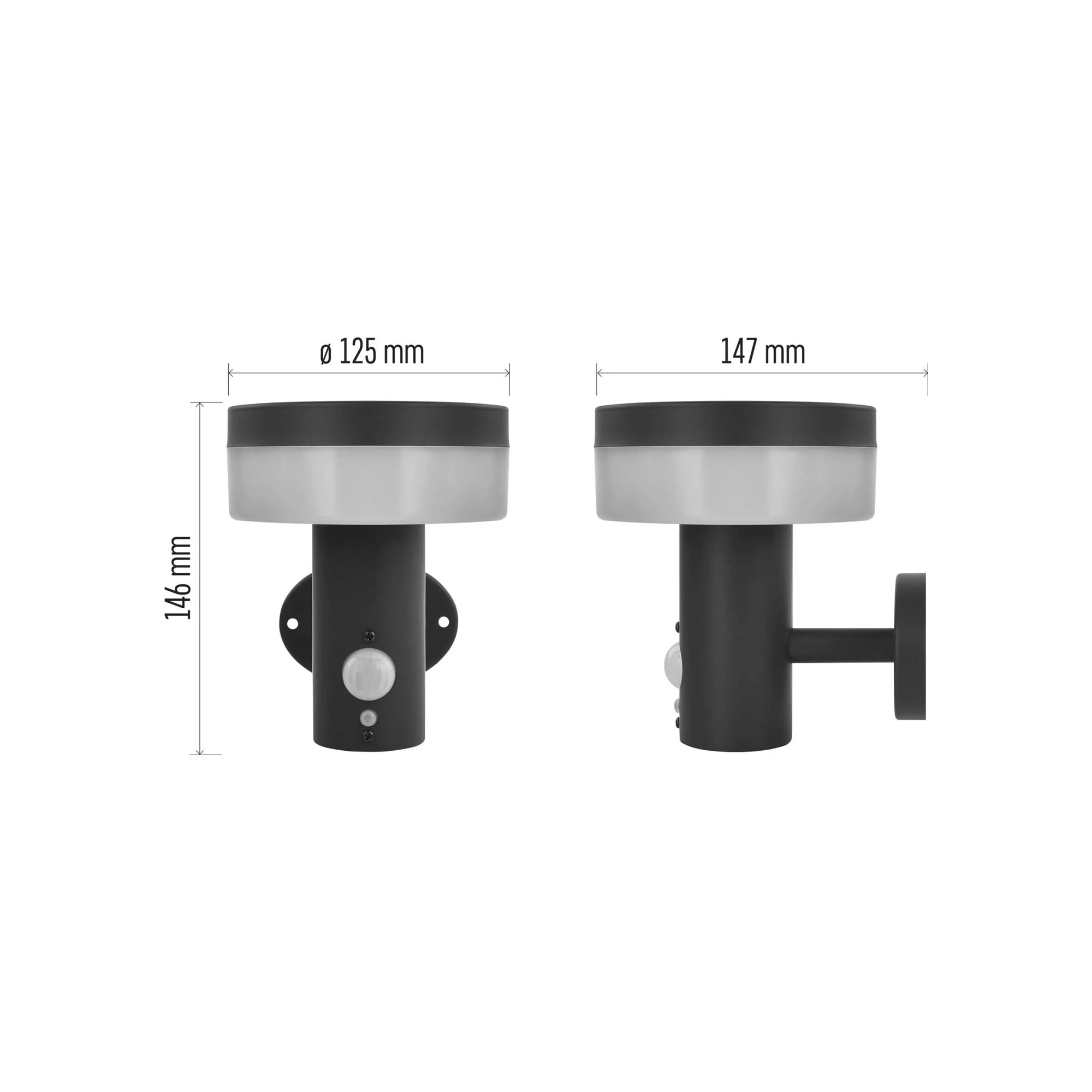 TERION LED solarna zidna svjetiljka, senzor pokreta, antracit, 2W, 3000K, IP44, 146mm