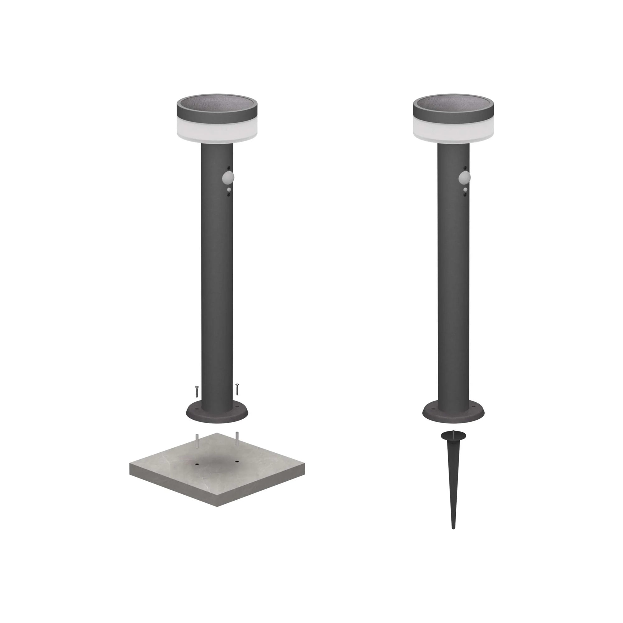 TERION LED solarna vrtna svjetiljka, senzor pokreta, antracit, 2W, 3000K, IP44, 500mm