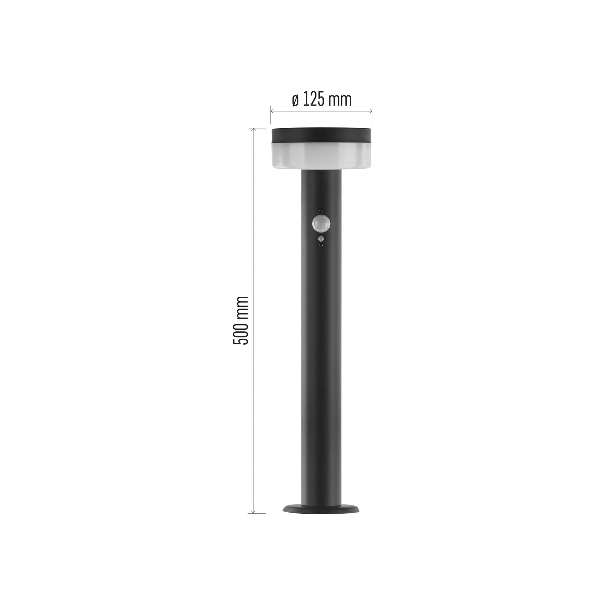 TERION LED solarna vrtna svjetiljka, senzor pokreta, antracit, 2W, 3000K, IP44, 500mm