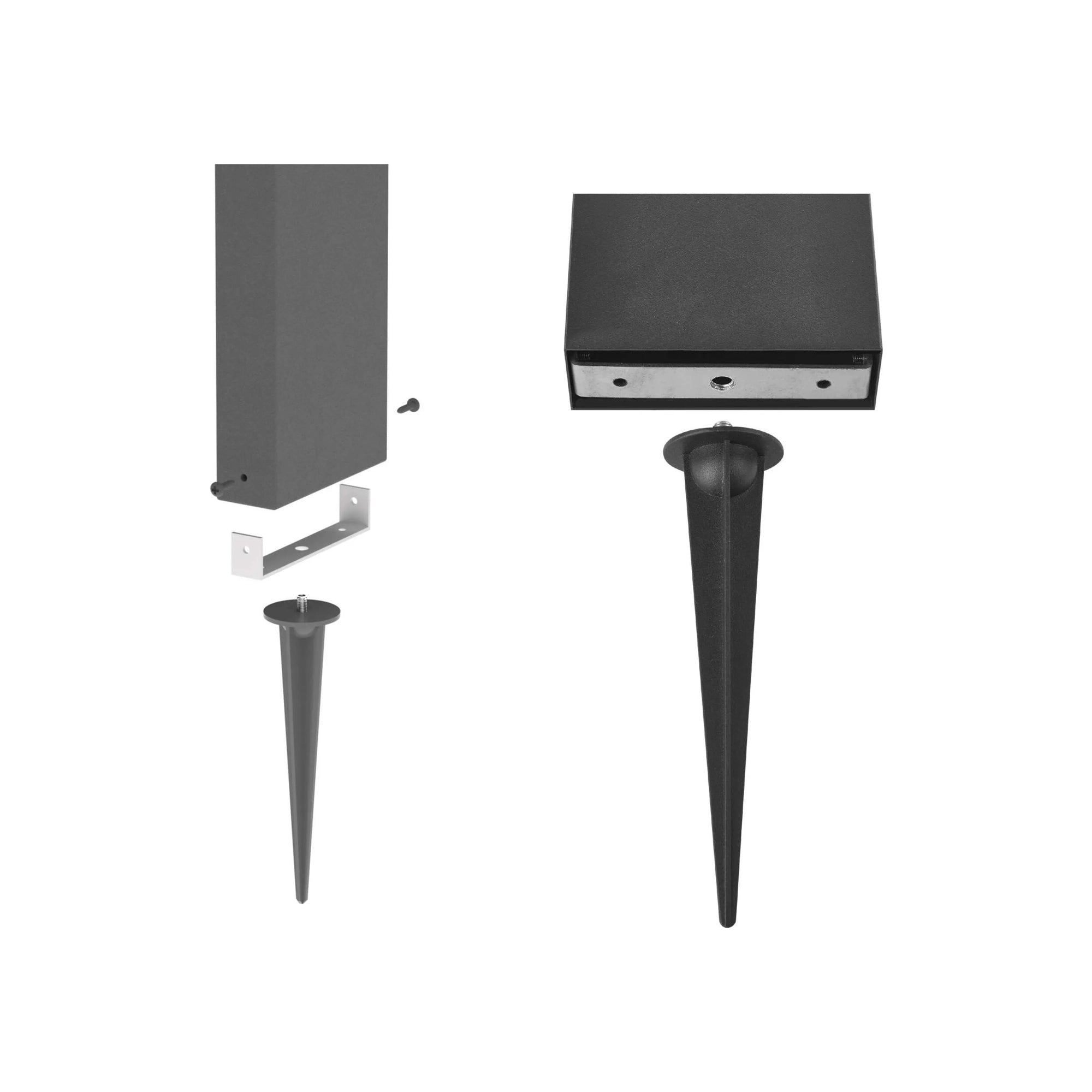 VEREA LED solarna vrtna svjetiljka, senzor pokreta, crna, 4.4W, 3000K, IP44, 500mm
