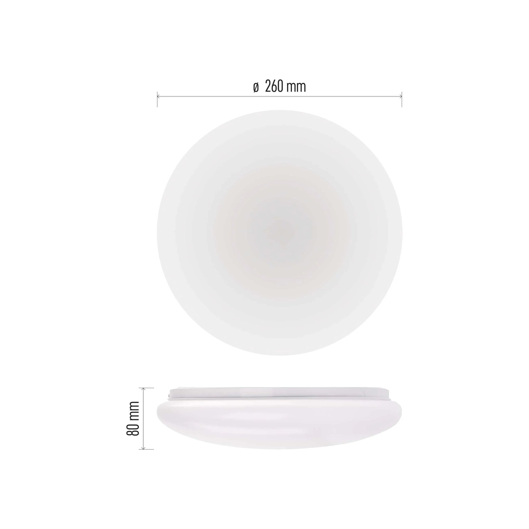 FIONI LED plafonjera, bijela, 12W, 4000K, IP44, Ø260mm