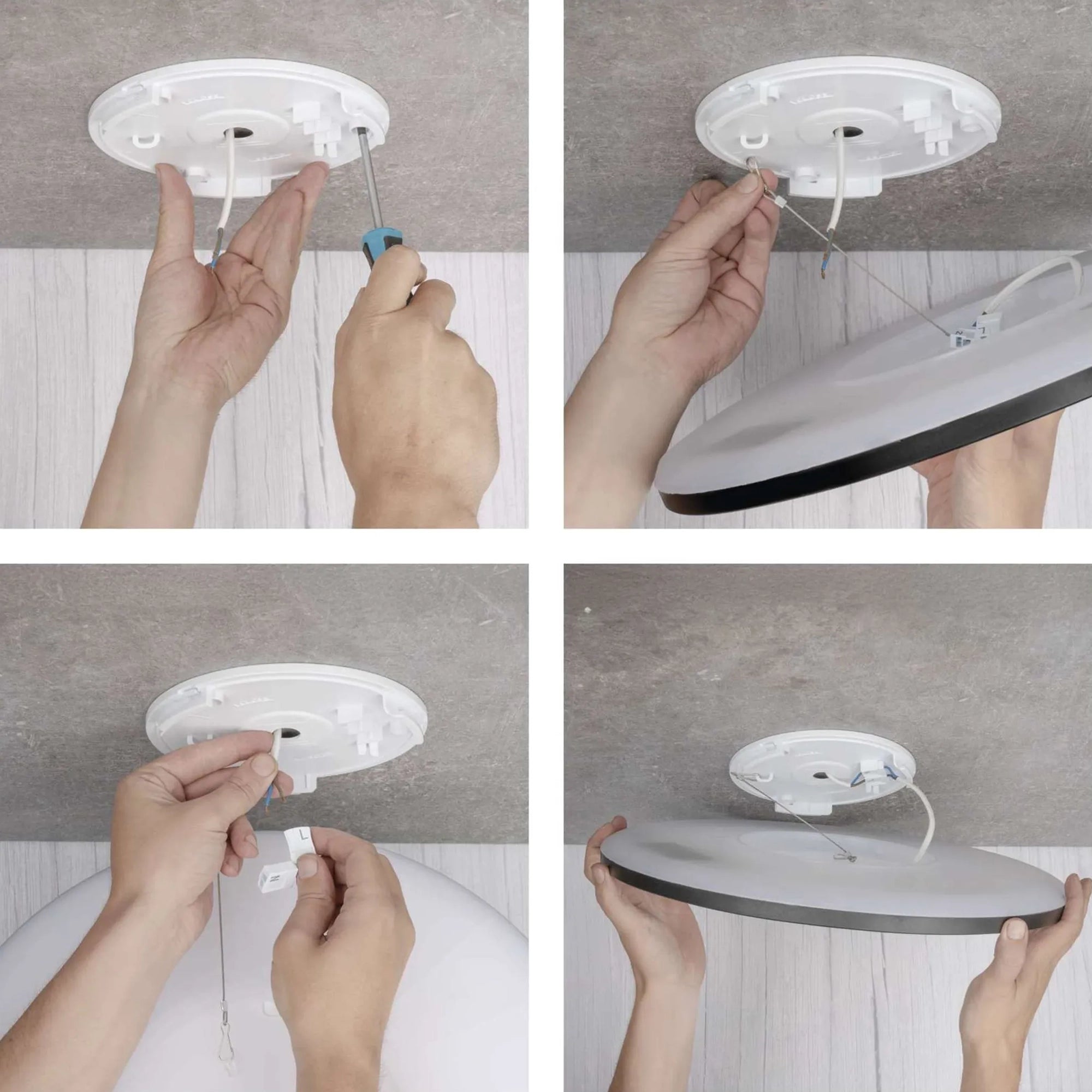 FLORI LED plafonjera, okrugla, crna, 22W, 4000K, IP20, Ø420mm