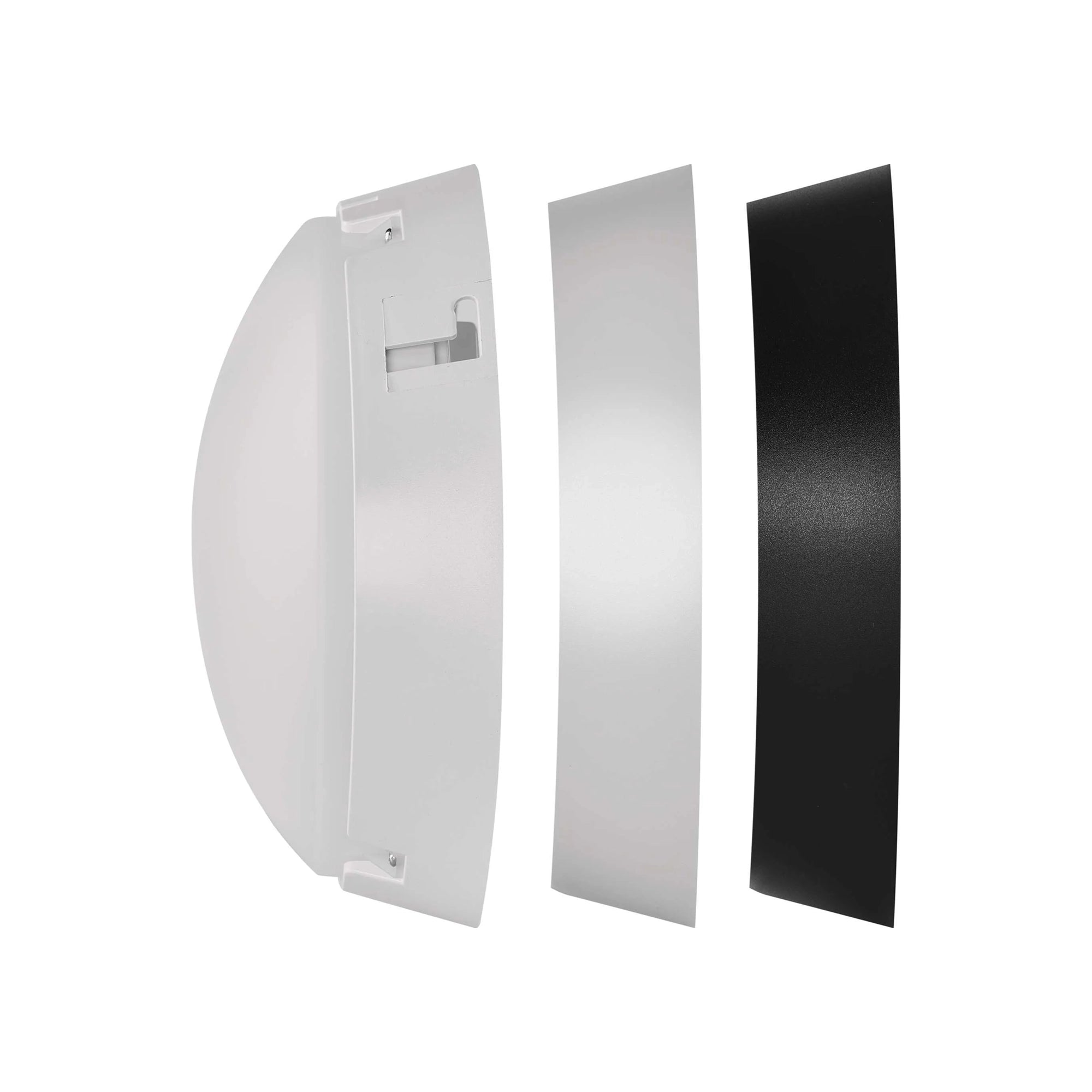 ZURI LED plafonjera, crna/bijela, 14W, 3000K, IP54, Ø215mm
