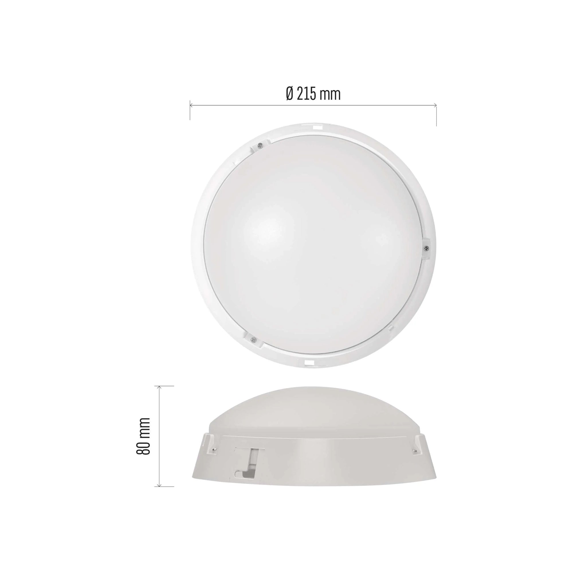 ZURI LED plafonjera, crna/bijela, 14W, 3000K, IP54, Ø215mm