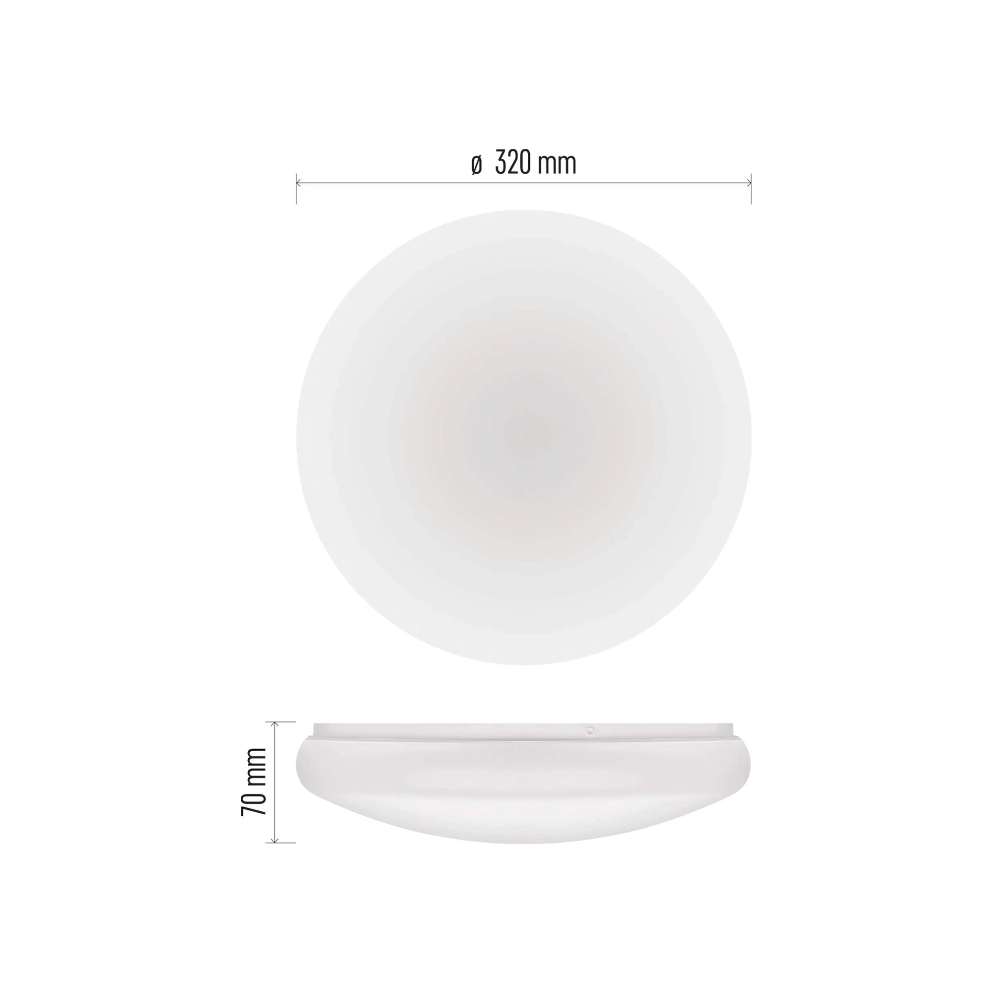 TIVI LED plafonjera, A CLASS, bijela, 8.6W, 4000K, IP44, Ø320mm