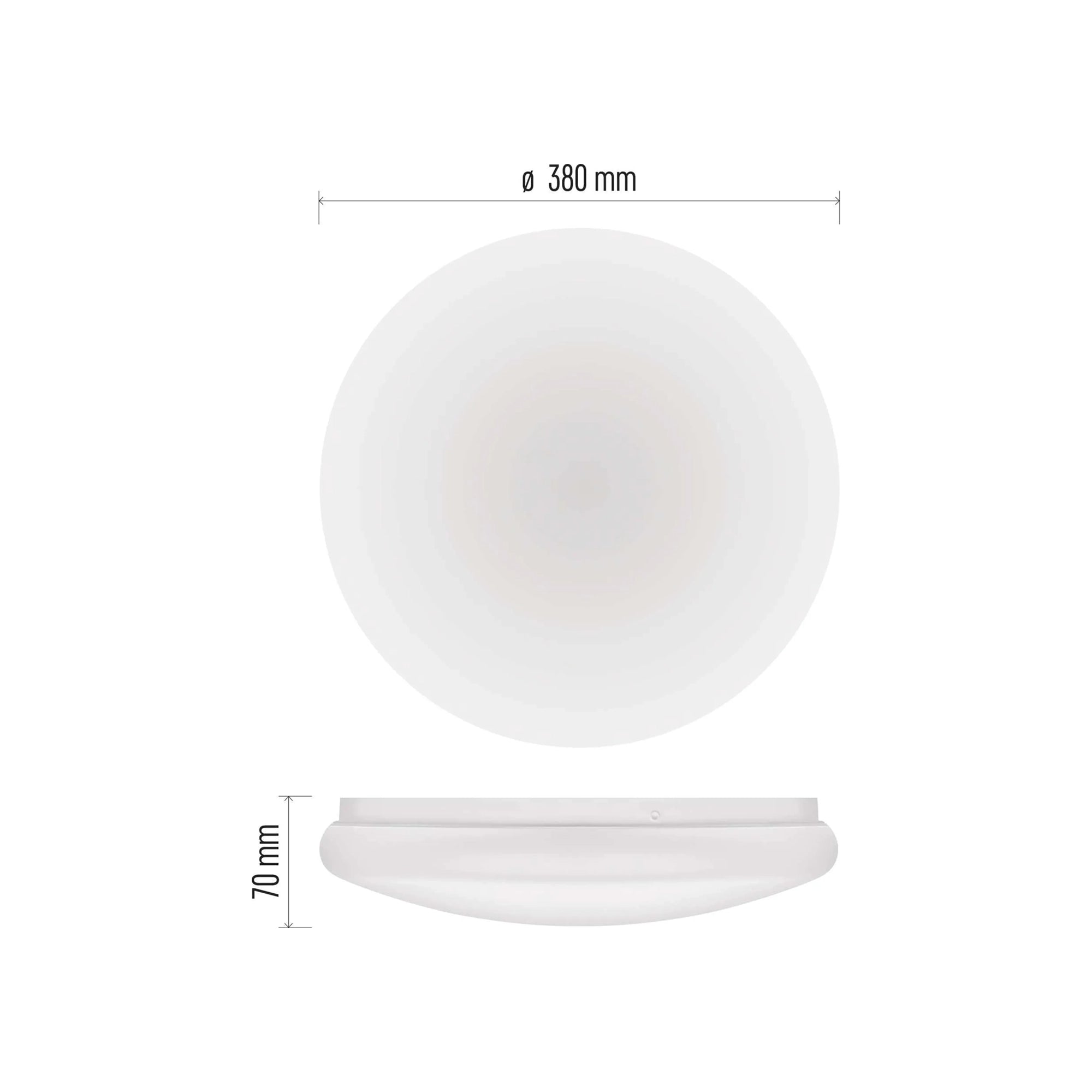 TIVI LED plafonjera, A CLASS, bijela, 12.5W, 4000K, IP44, Ø380mm