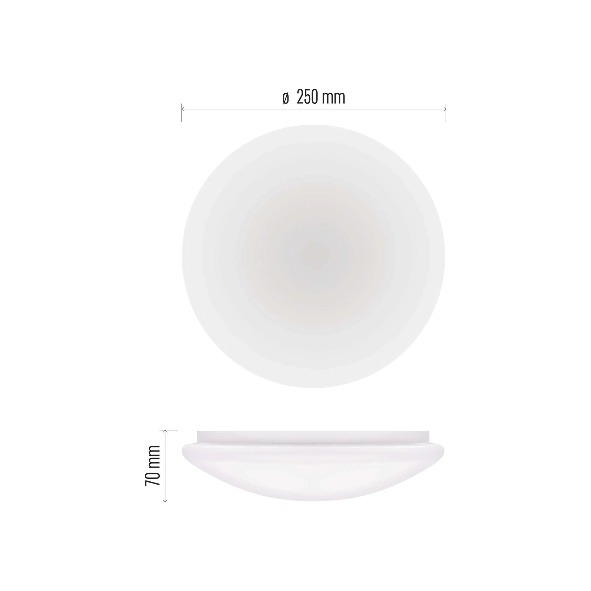 TIVI LED plafonjera, B CLASS, bijela, 5.2W, 3000K, IP44, Ø250mm