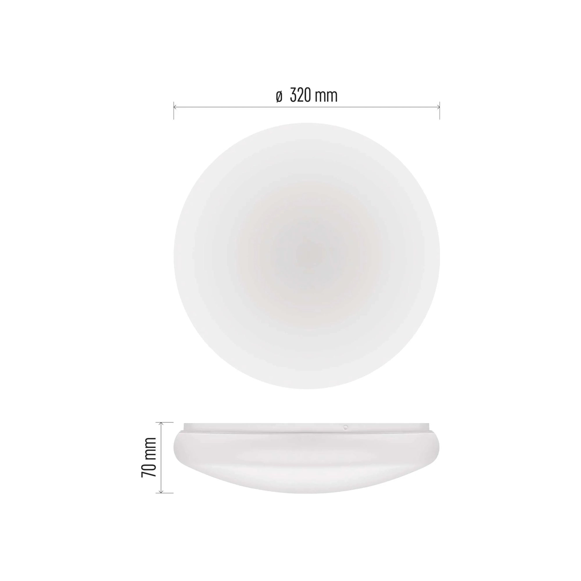 TIVI LED plafonjera, B CLASS, bijela, 8.6W, 3000K, IP44, Ø320mm