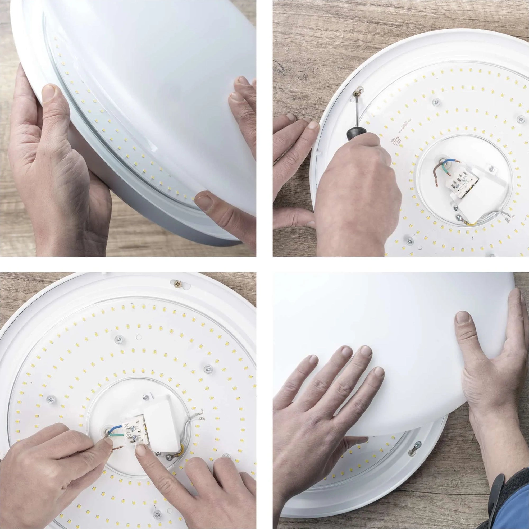 TIVI LED plafonjera, B CLASS, bijela, 12.5W, 3000K, IP44, Ø380mm