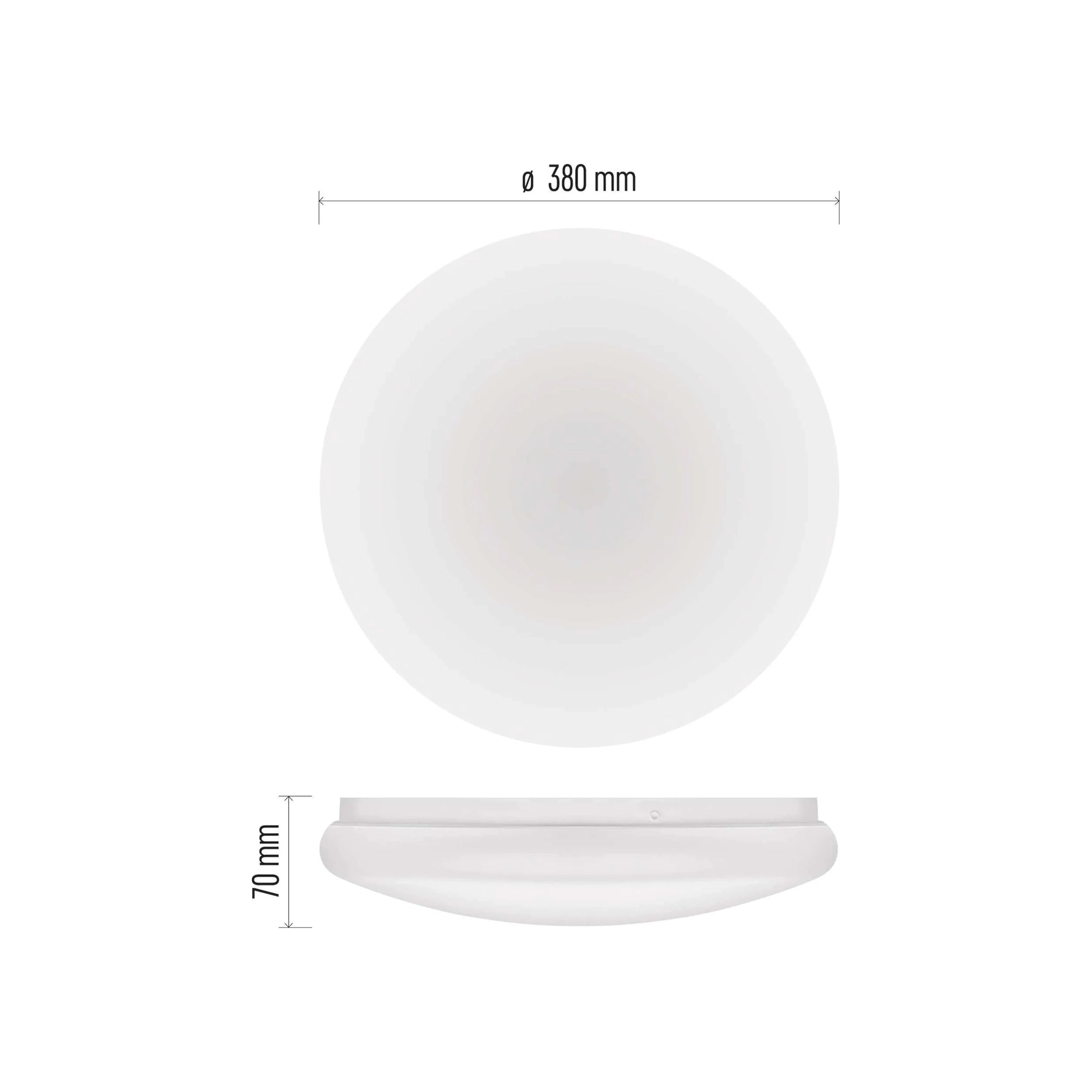 TIVI LED plafonjera, B CLASS, bijela, 12.5W, 3000K, IP44, Ø380mm