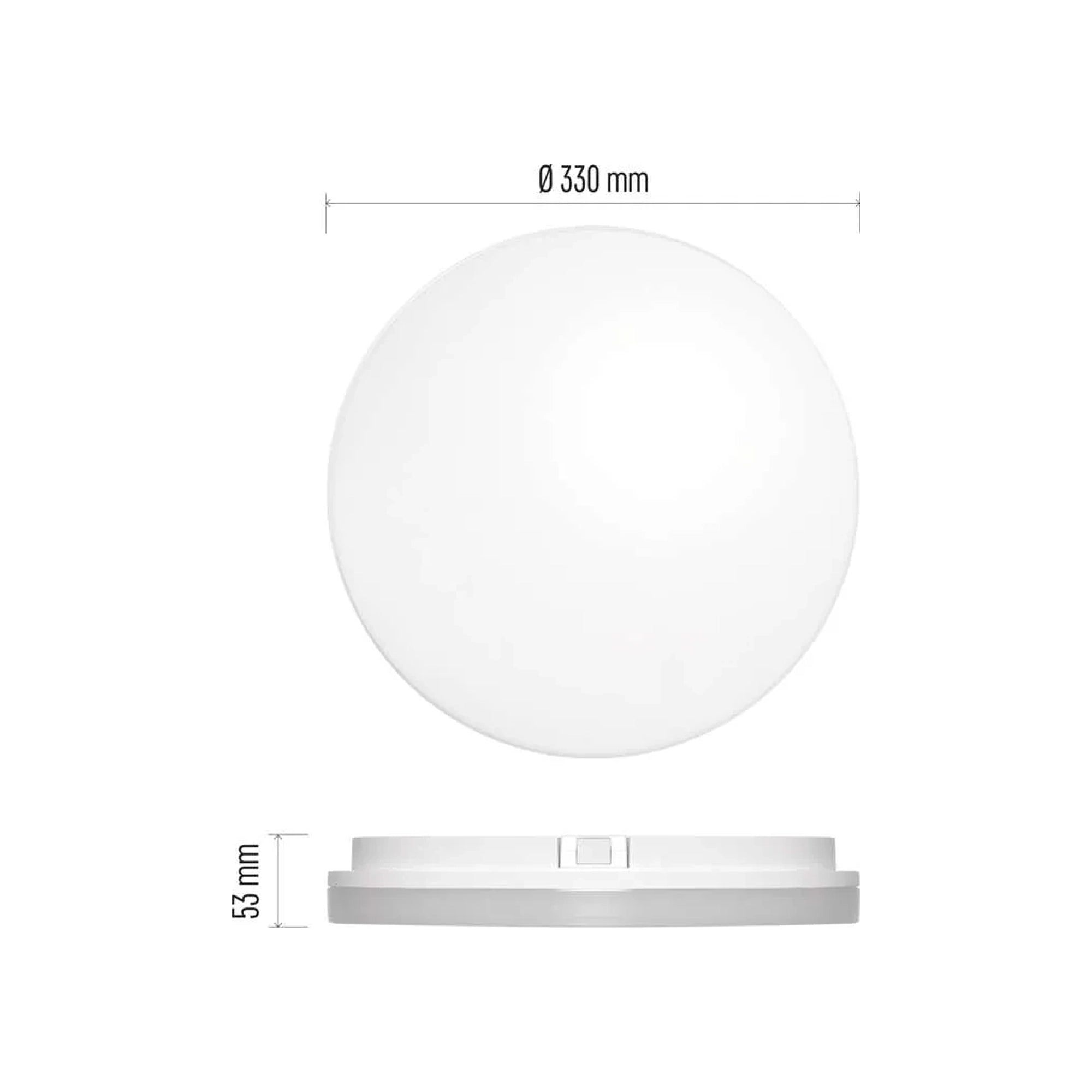 TORI LED plafonjera, okrugla, bijela, 24W, 3000K, IP54, Ø330mm