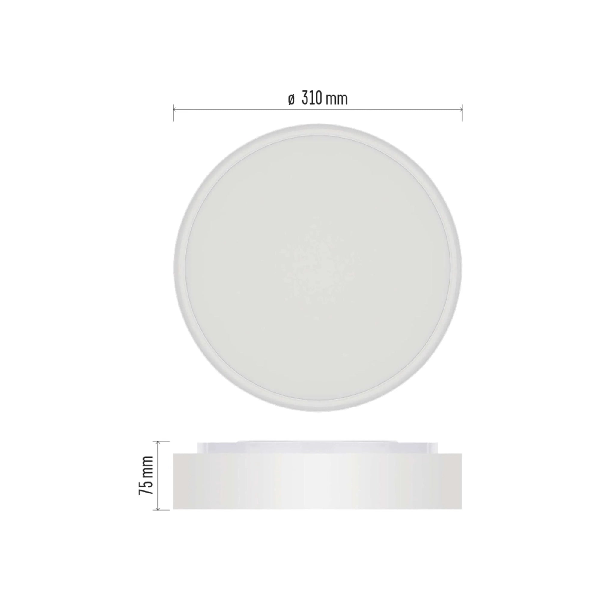 RORI LED plafonjera, bijela, 17W, CCT, IP20, Ø310mm