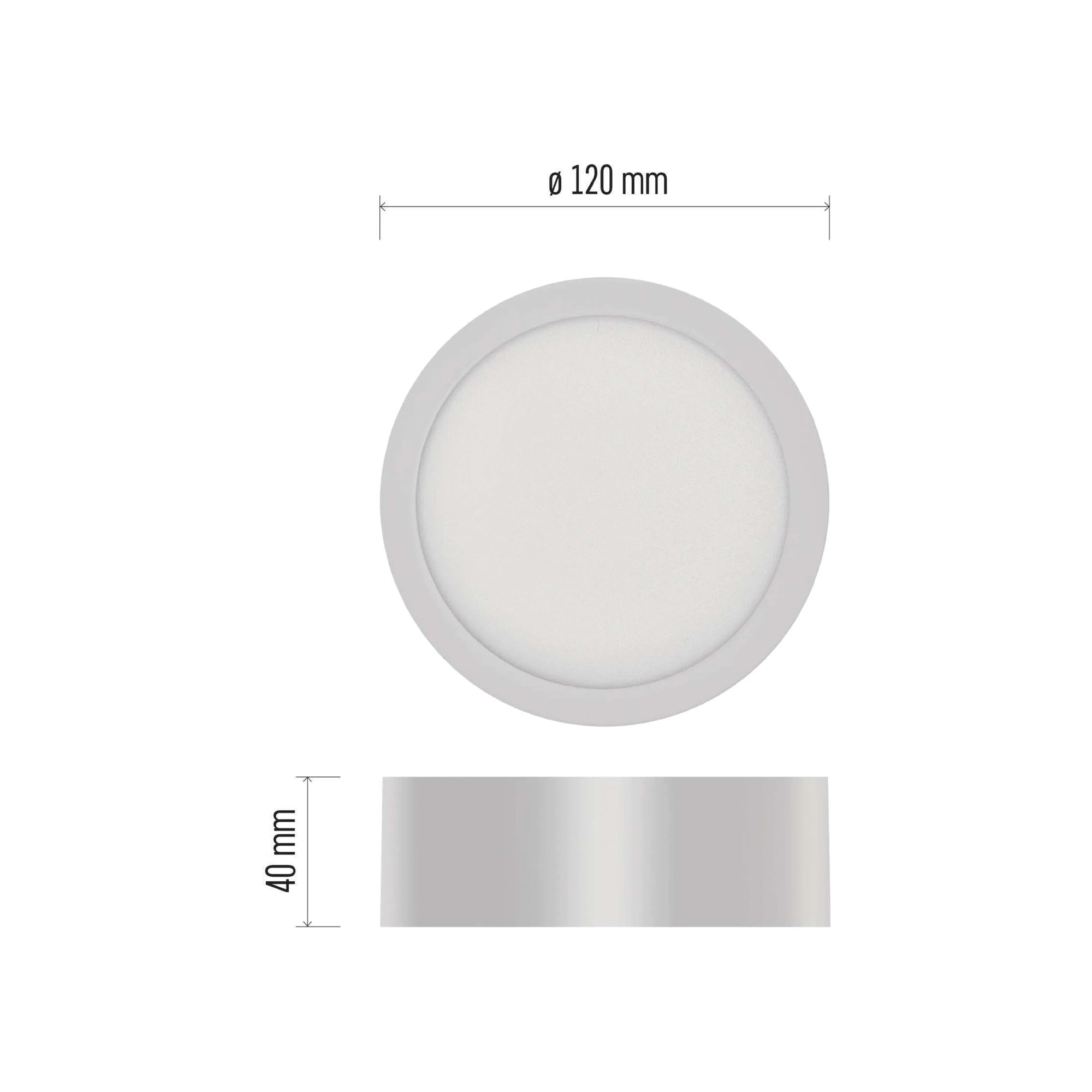 NEXXO LED panel, nadgradni, okrugli, bijeli, 7.6W, CCT, IP20/IP40, Ø120mm
