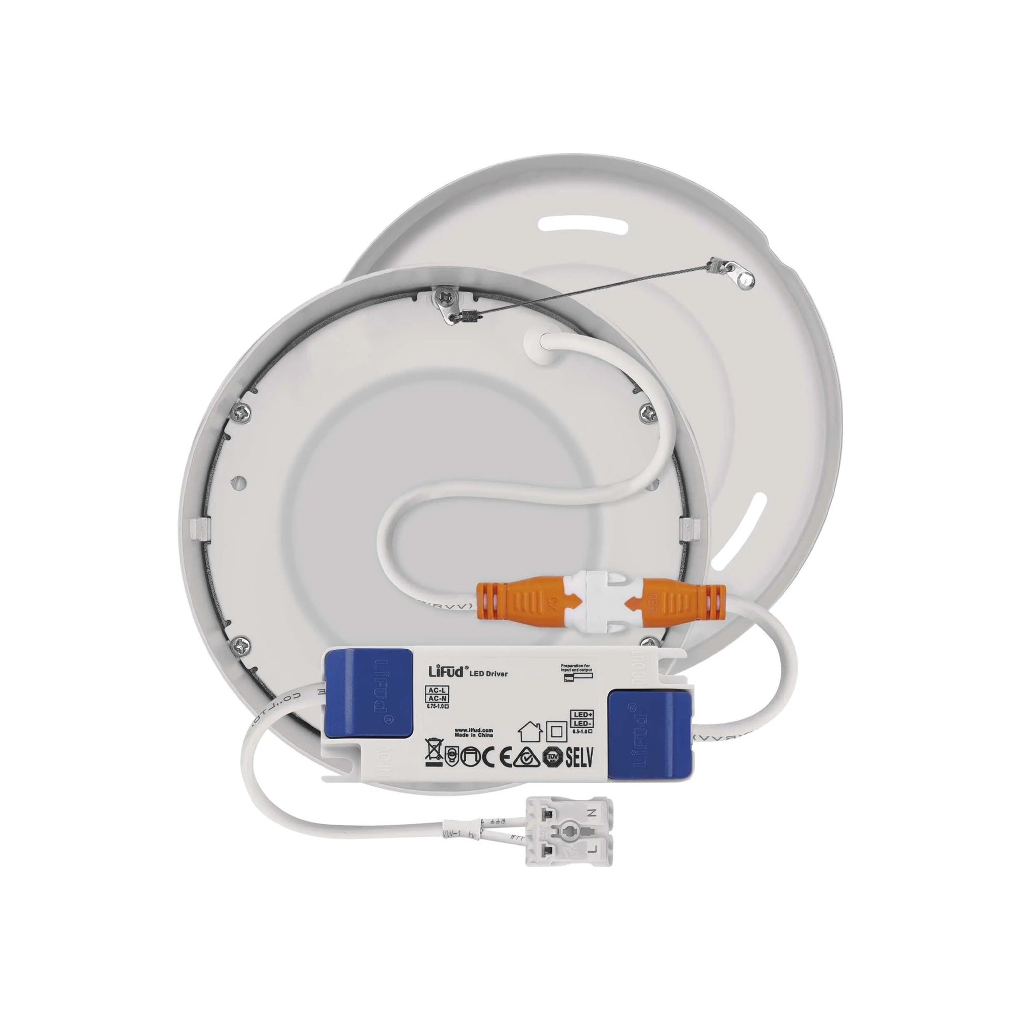 NEXXO LED panel, nadgradni, okrugli, bijeli, 7.6W, 4000K, IP20/IP40, Ø120mm