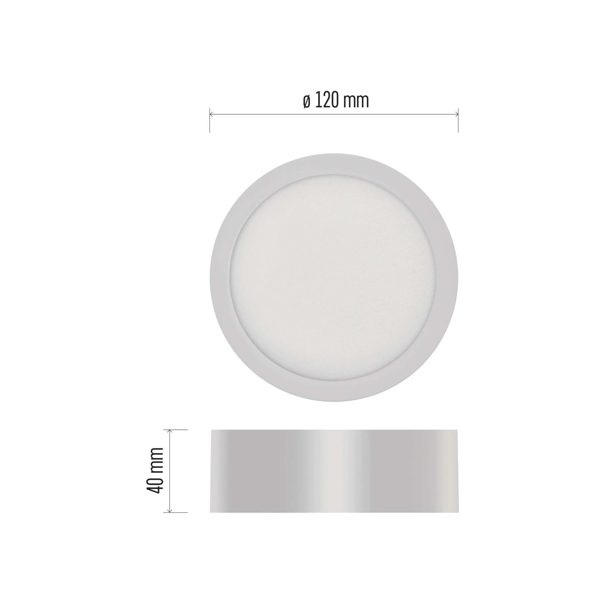 NEXXO LED panel, nadgradni, okrugli, bijeli, 7.6W, 4000K, IP20/IP40, Ø120mm