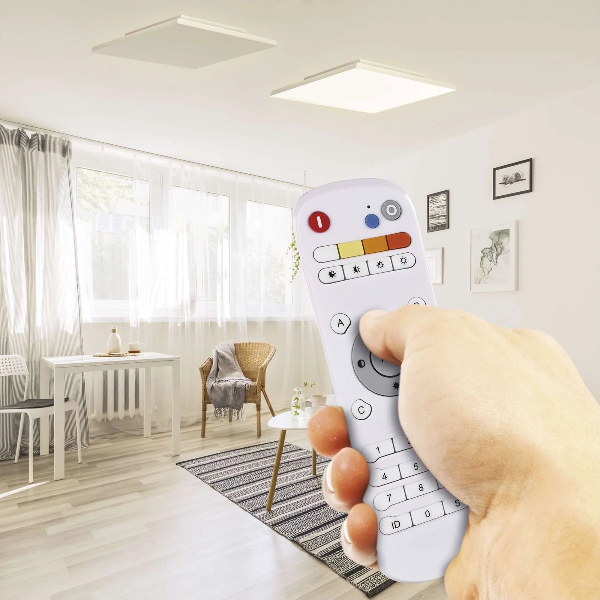 RIVI LED panel, s daljinskim, bijeli, 25W, CCT, IP20, 295×595mm