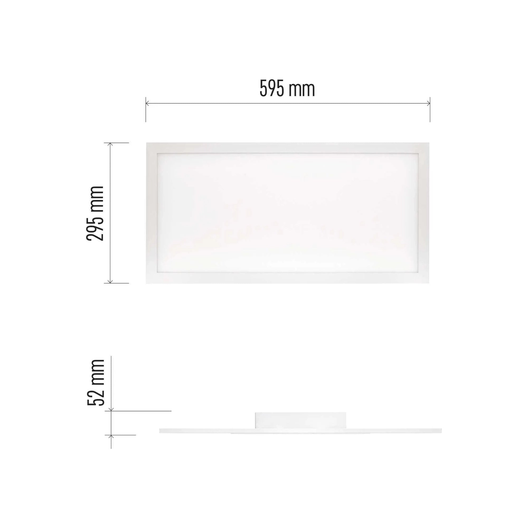 RIVI LED panel, s daljinskim, bijeli, 25W, CCT, IP20, 295×595mm