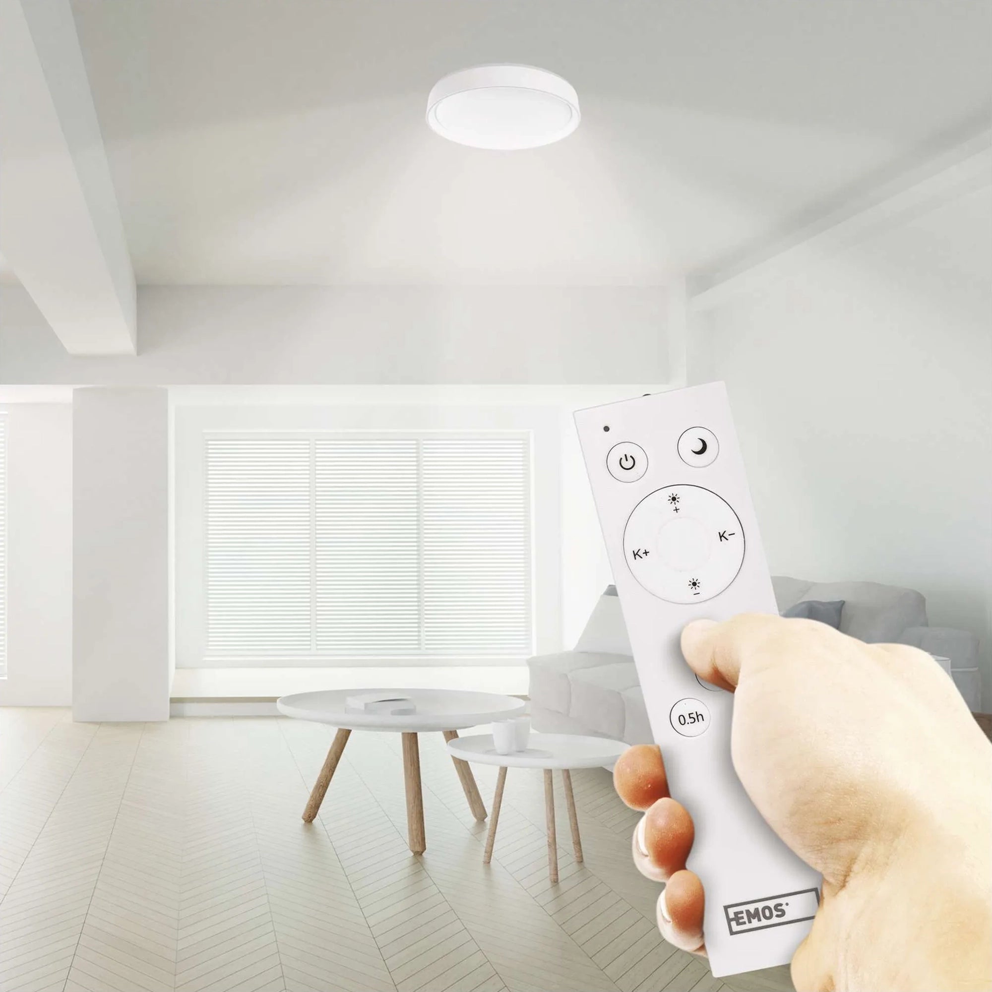 ILVI LED plafonjera, pametna, bijela, 45W, CCT, IP20, Ø500mm