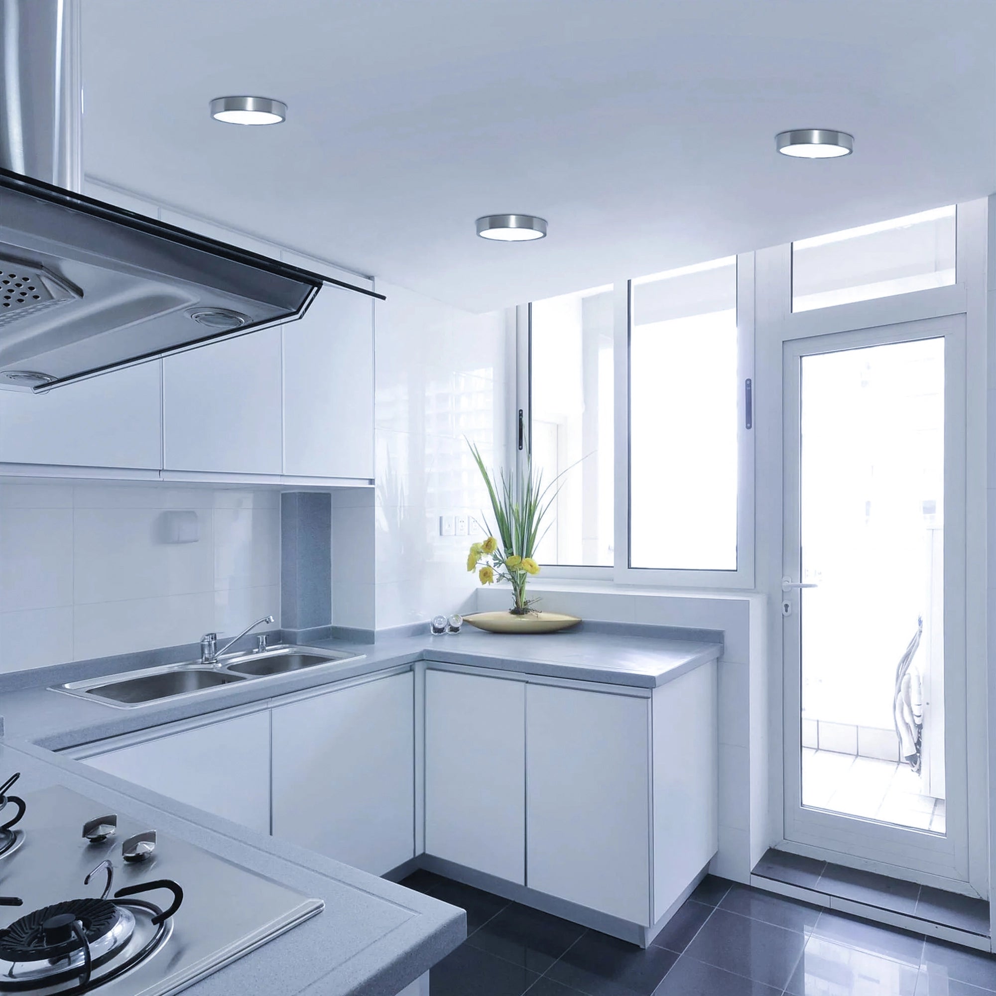NEXXO LED panel, nadgradni, okrugli, srebrni, 12.5W, CCT, IP20/IP40, Ø170mm