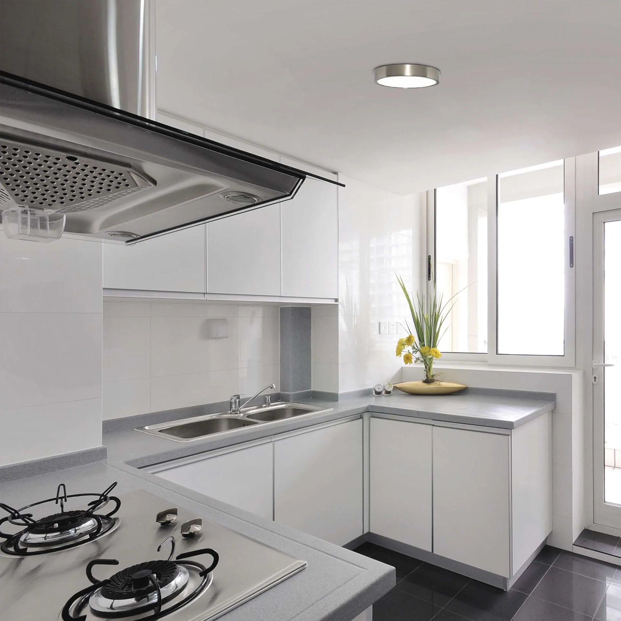 NEXXO LED panel, nadgradni, okrugli, srebrni, 21W, CCT, IP20/IP40, Ø225mm