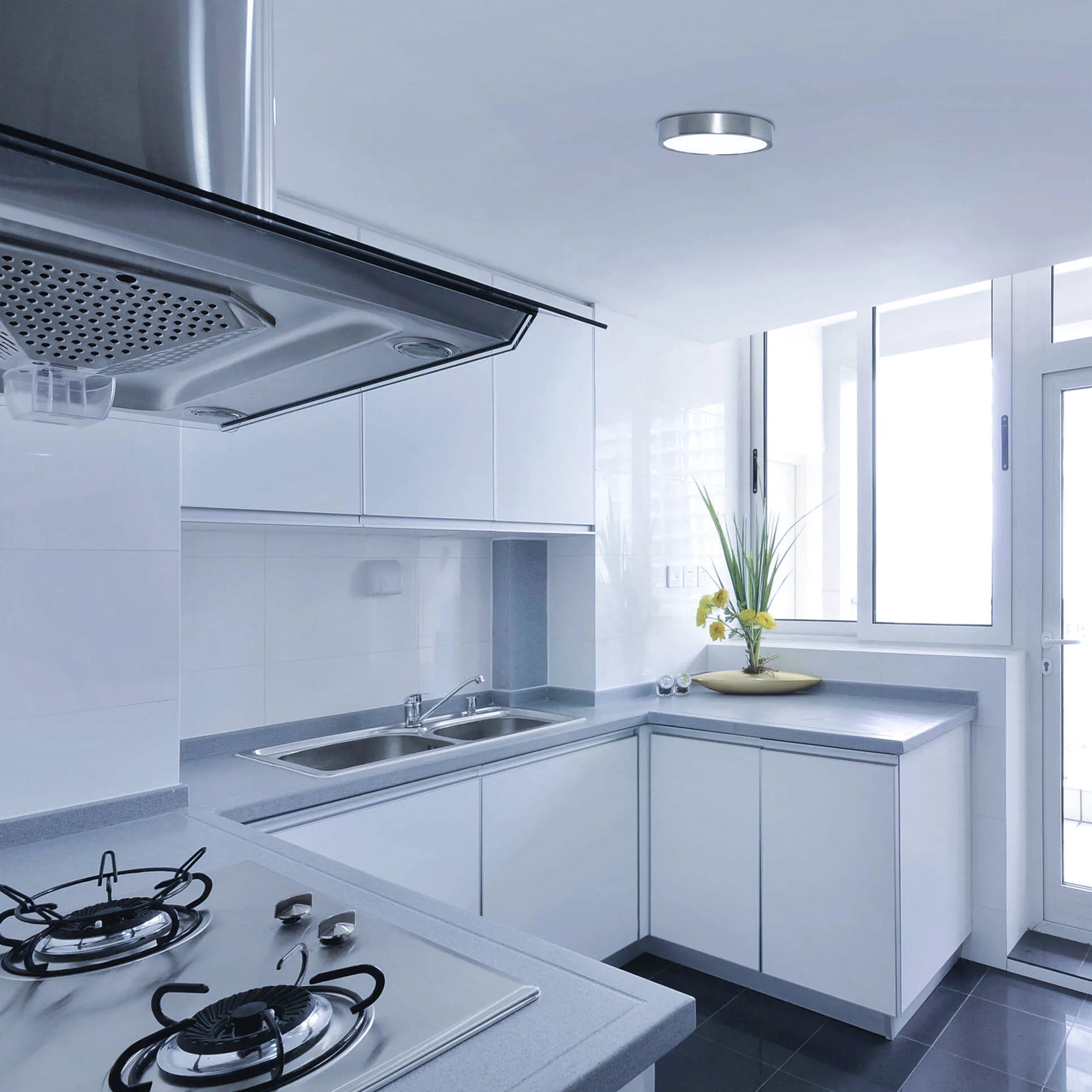 NEXXO LED panel, nadgradni, okrugli, srebrni, 21W, CCT, IP20/IP40, Ø225mm
