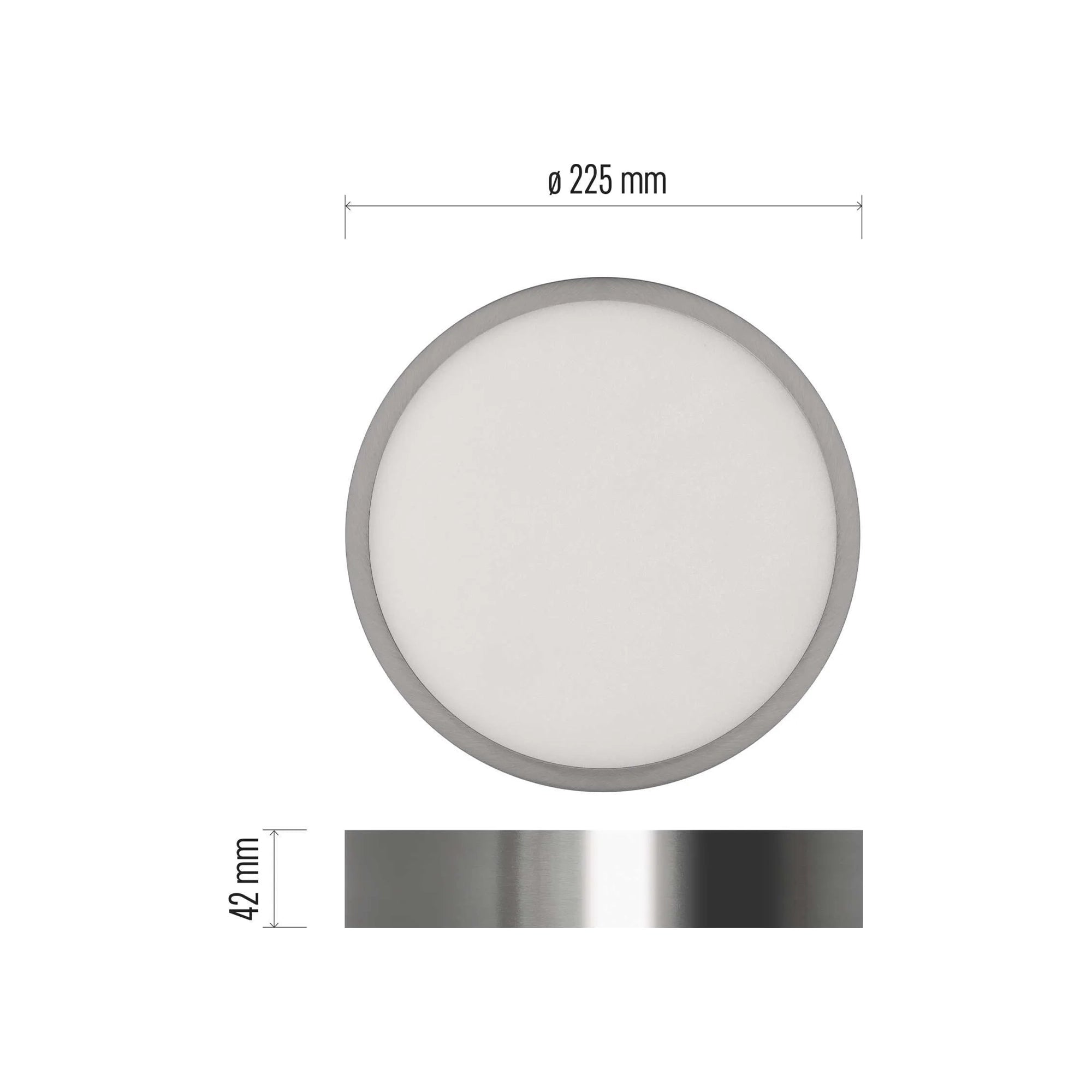 NEXXO LED panel, nadgradni, okrugli, srebrni, 21W, CCT, IP20/IP40, Ø225mm