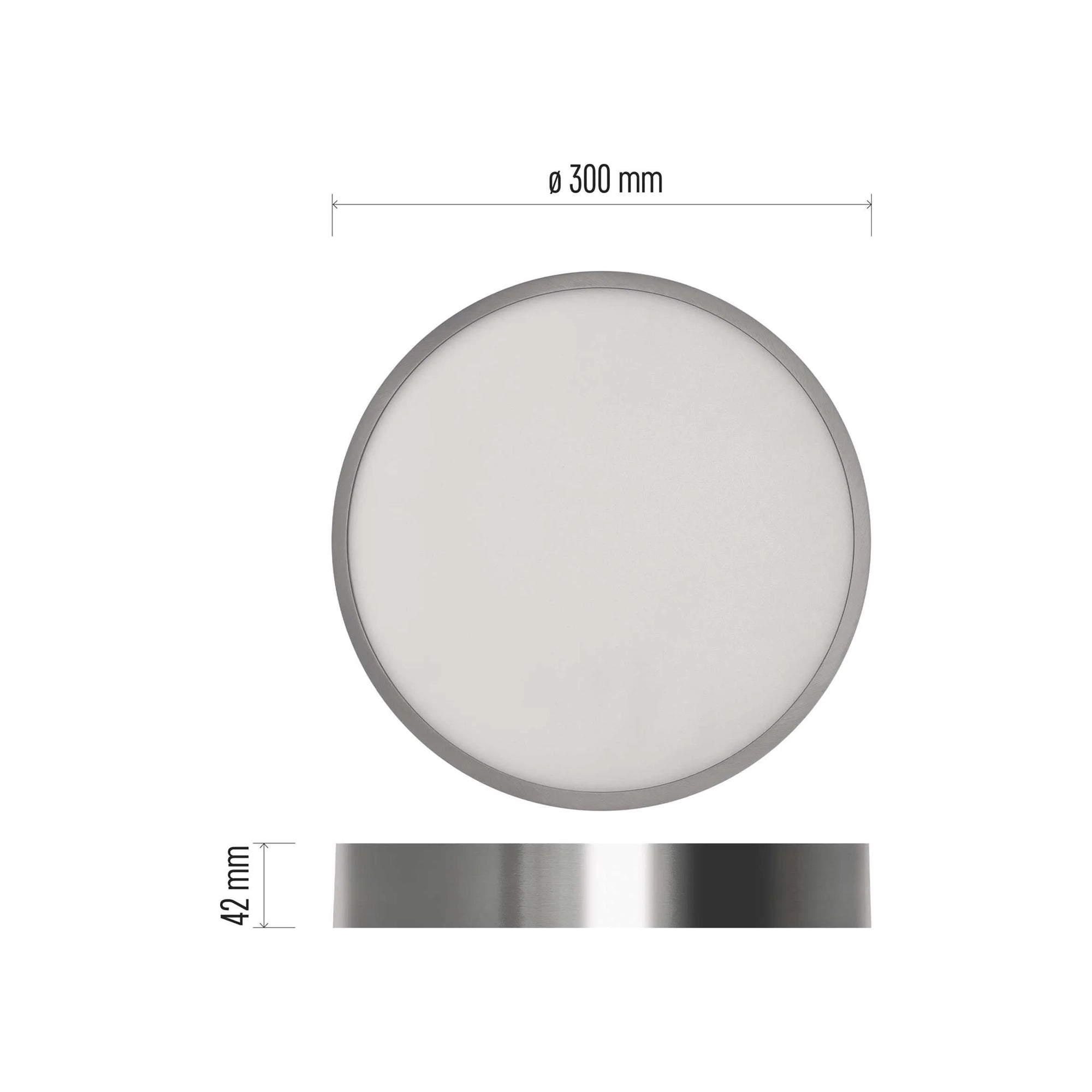 NEXXO LED panel, nadgradni, okrugli, srebrni, 28.5W, CCT, IP20/IP40, Ø300mm