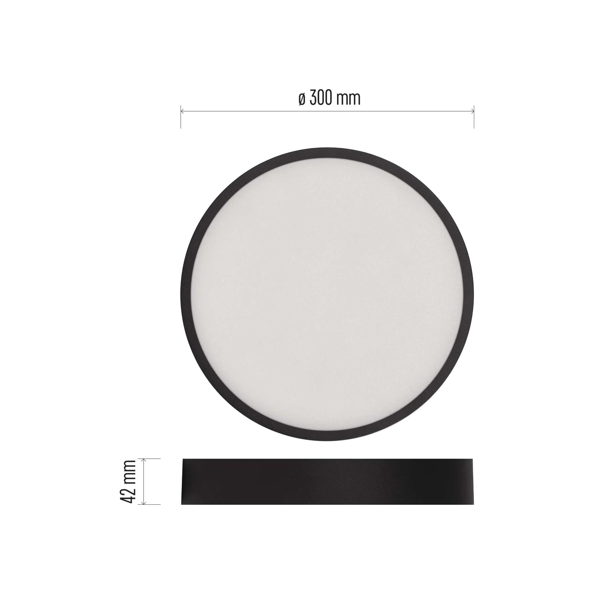 NEXXO LED panel, nadgradni, okrugli, crni, 28.5W, CCT, IP20/IP40, Ø300mm